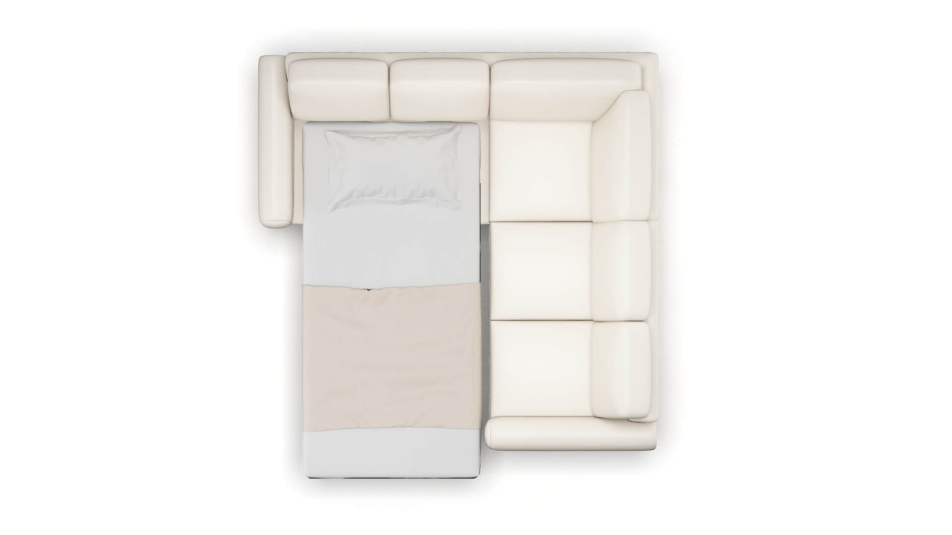 Mykonos Urban_d Snow Sectional Sleeper Espresso legs 3