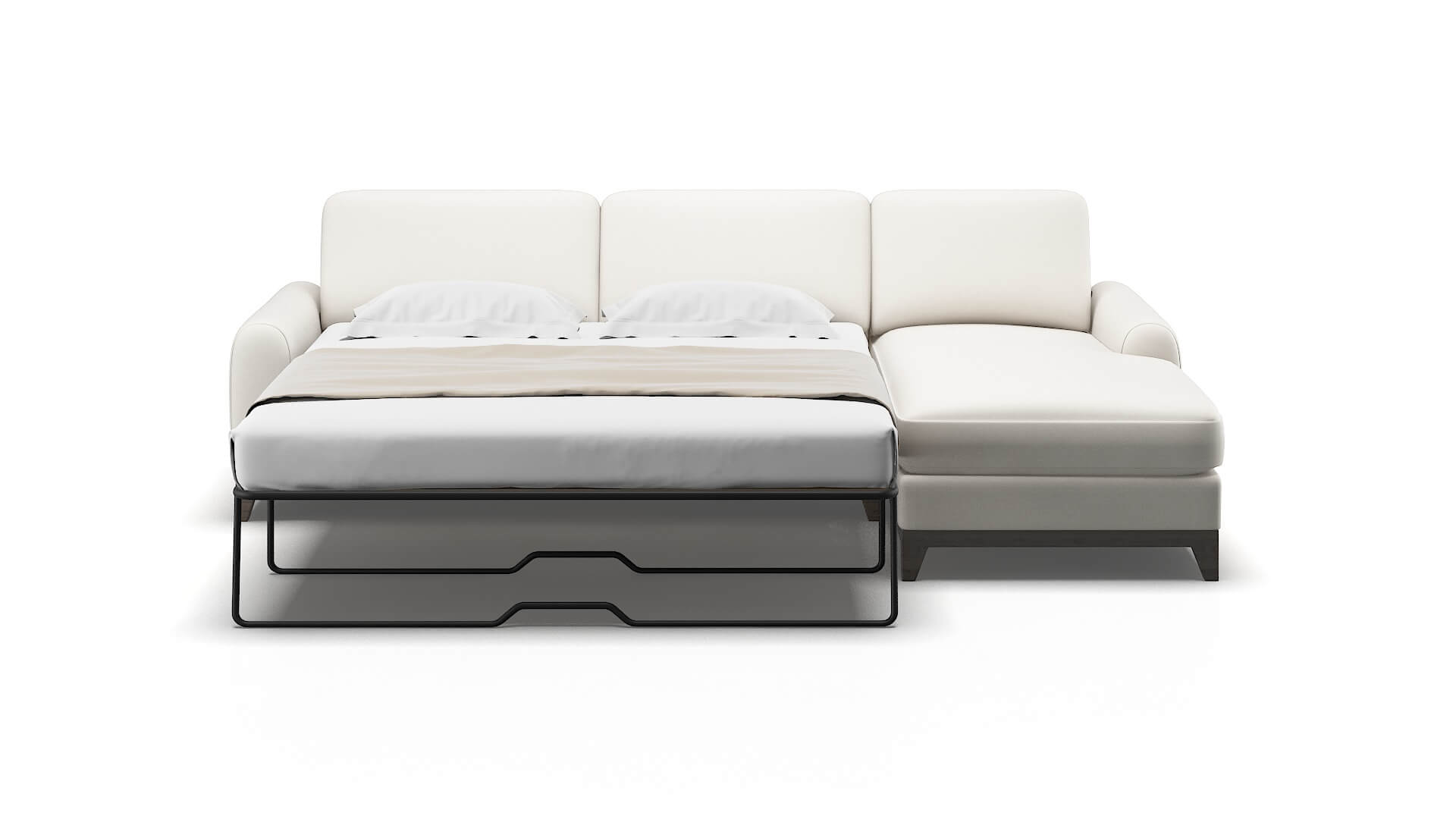 Mykonos Venice Eggshell Panel Sleeper Espresso legs 1