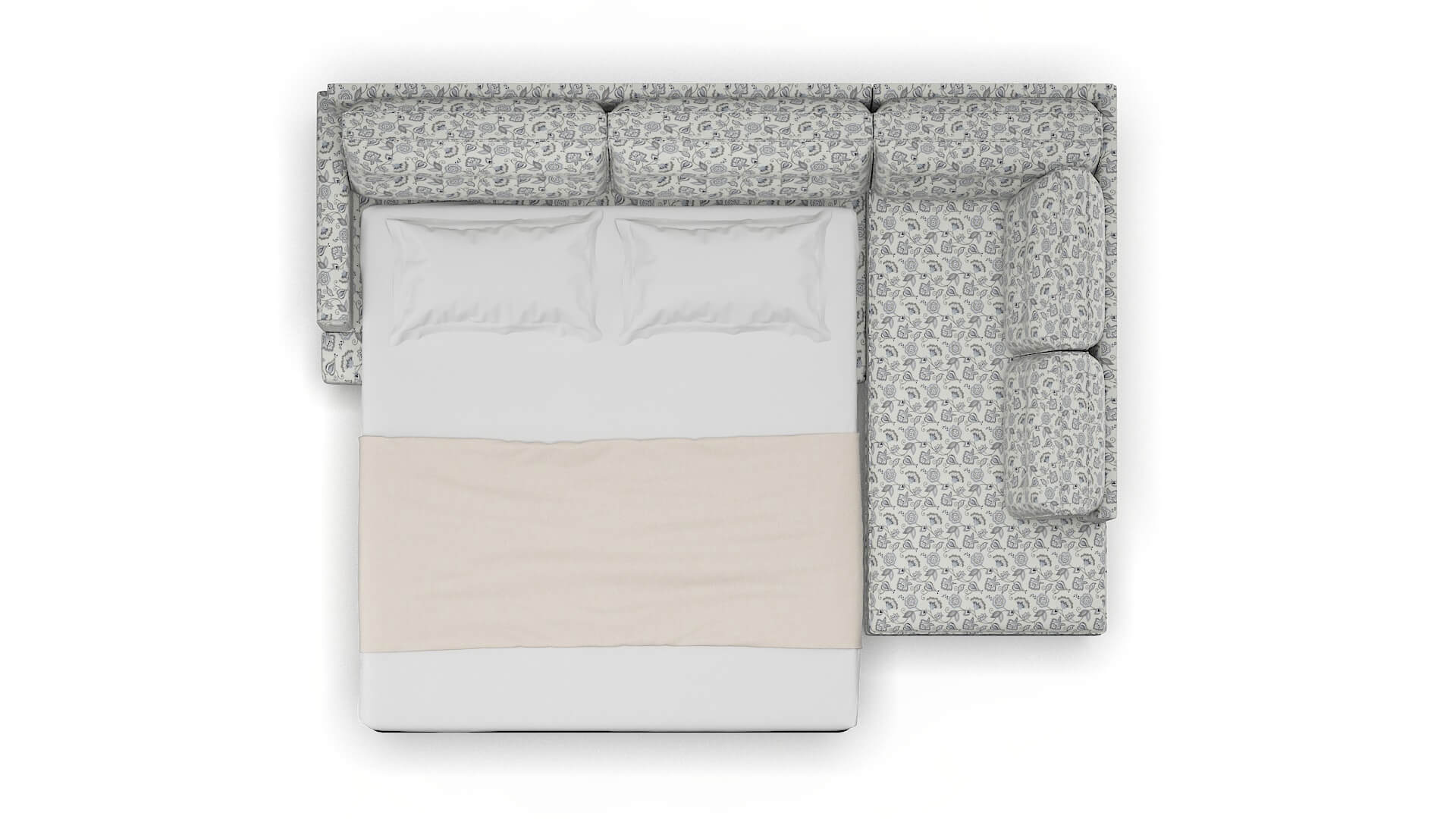 Naples Avignon Sky Panel Sleeper Espresso legs 3