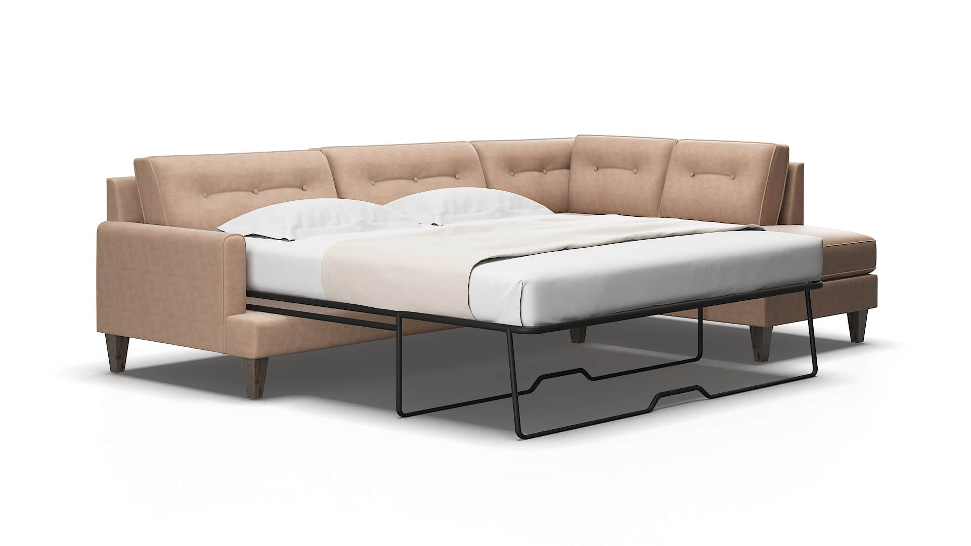 Naples Bella Cocoa Panel Sleeper espresso legs 2
