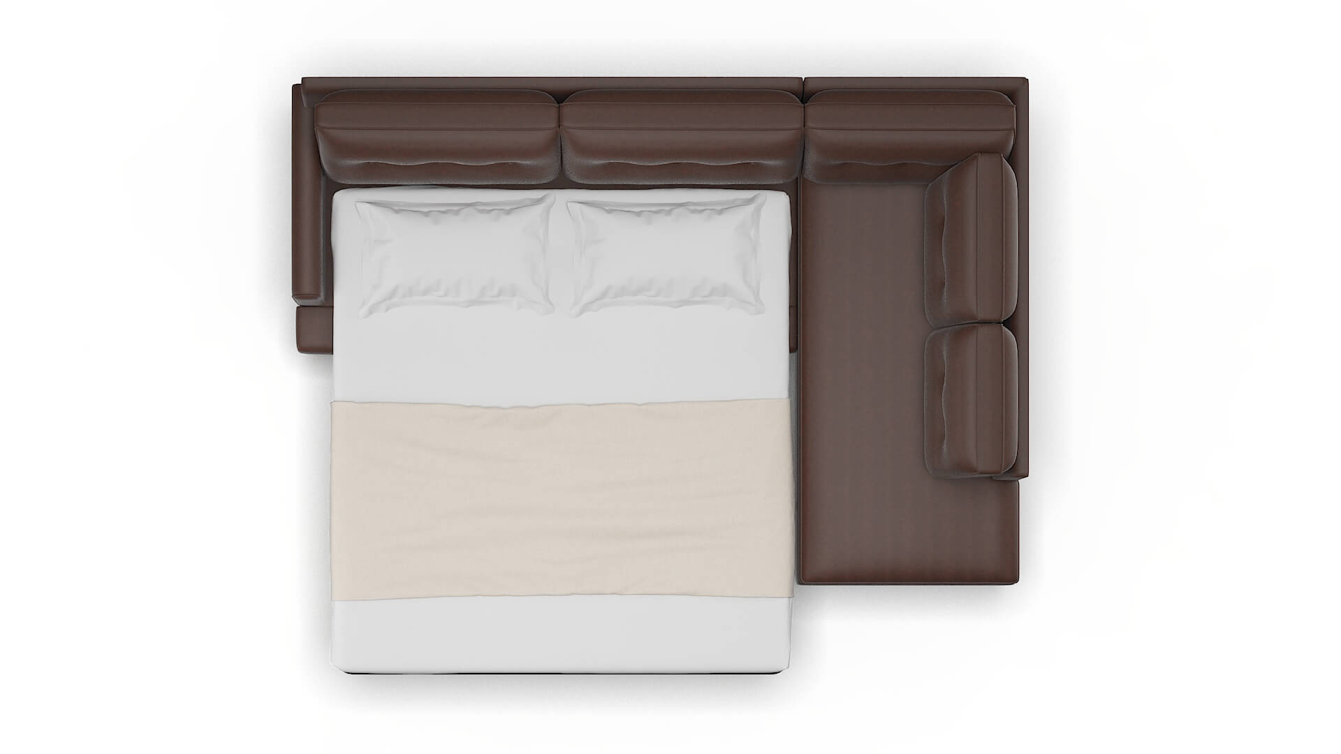 Naples Bella Espresso Panel Sleeper Espresso legs 3