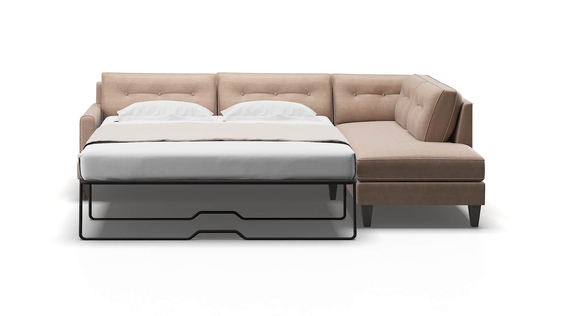 Naples Bella Pewter Panel Sleeper Espresso legs 1