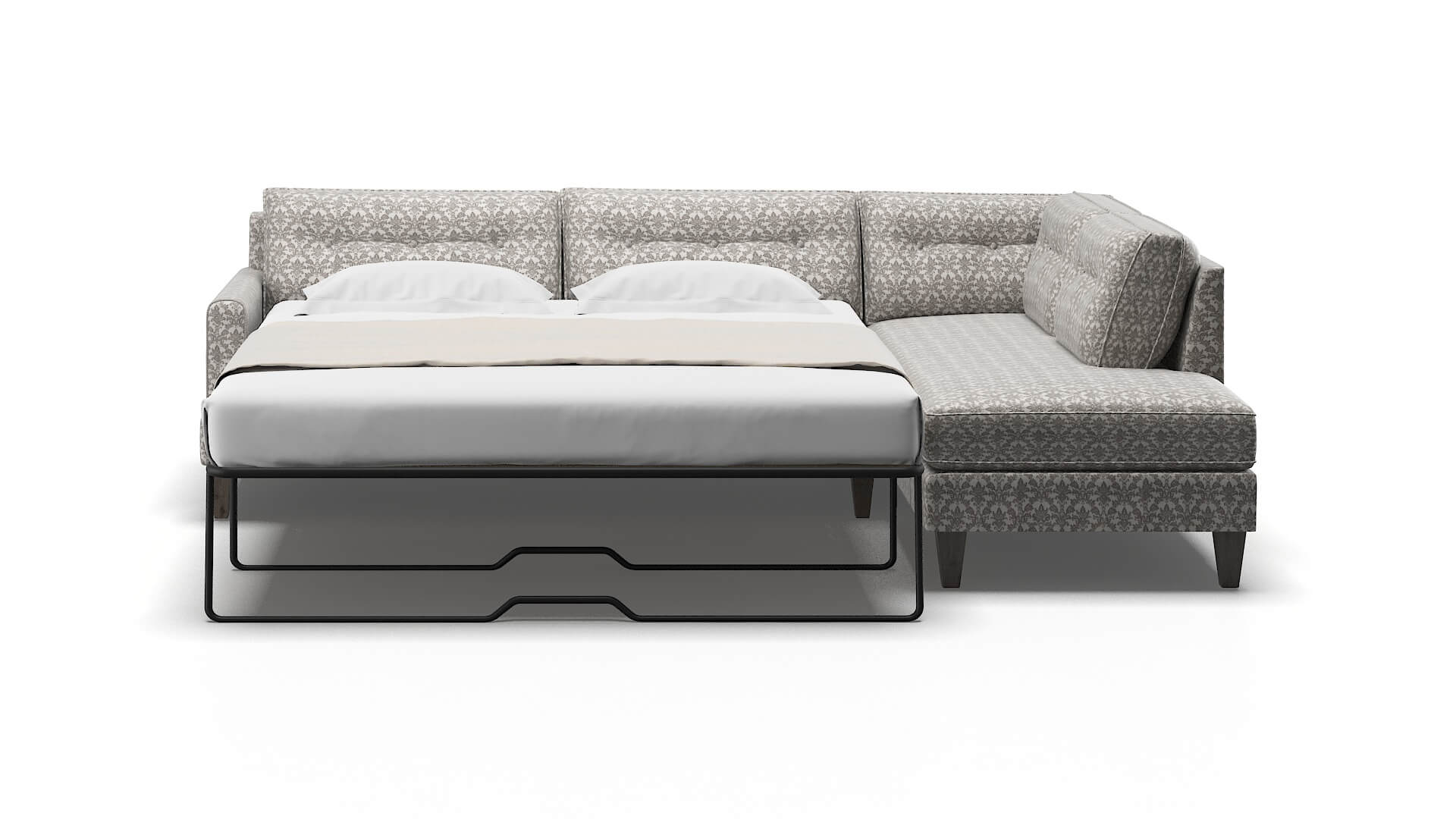 Naples Bergamo Dove Panel Sleeper Espresso legs 1