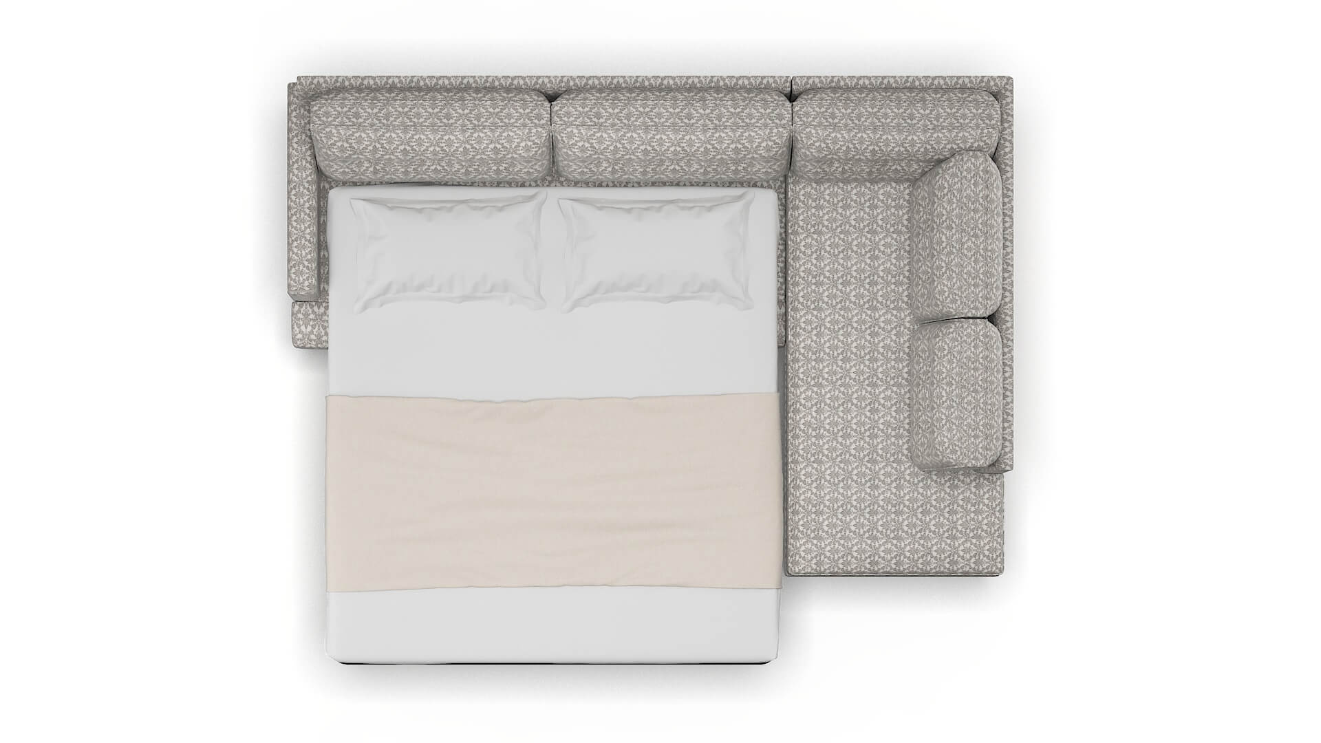 Naples Bergamo Dove Panel Sleeper Espresso legs 3