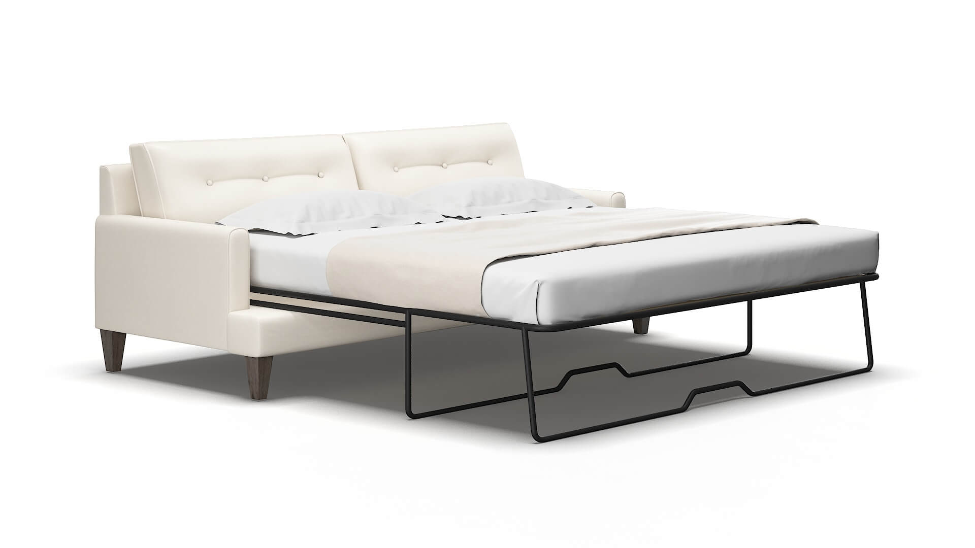 Naples Blanche milky Sofa sleeper Espresso Legs  2