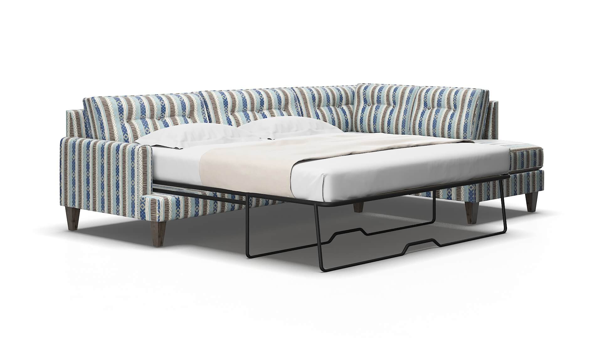 Naples Bodhi indigo Panel sleeper Espresso Legs  2