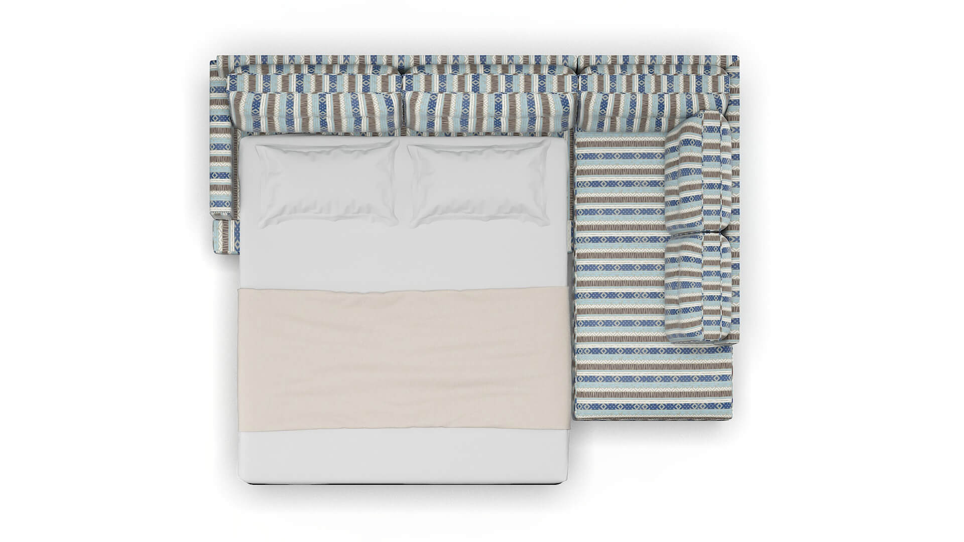 Naples Bodhi Indigo Panel Sleeper Espresso legs 3