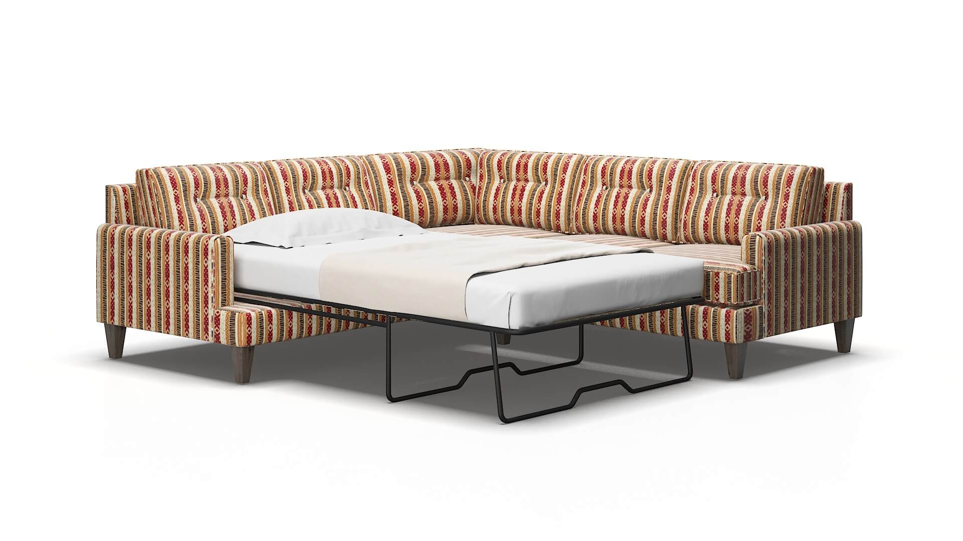 Naples Bodhi Tango Sectional Sleeper Espresso legs 2