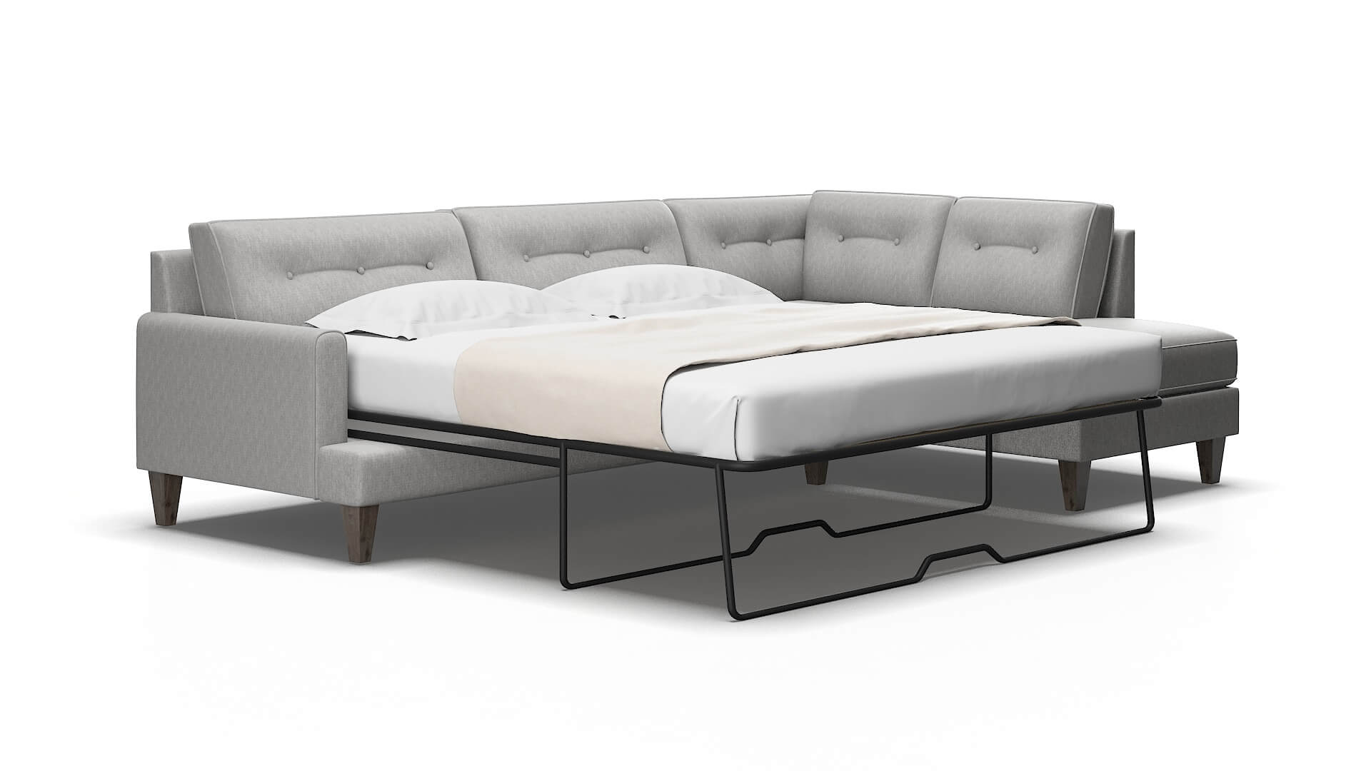 Naples Bungalow graphite Panel sleeper Espresso Legs  2