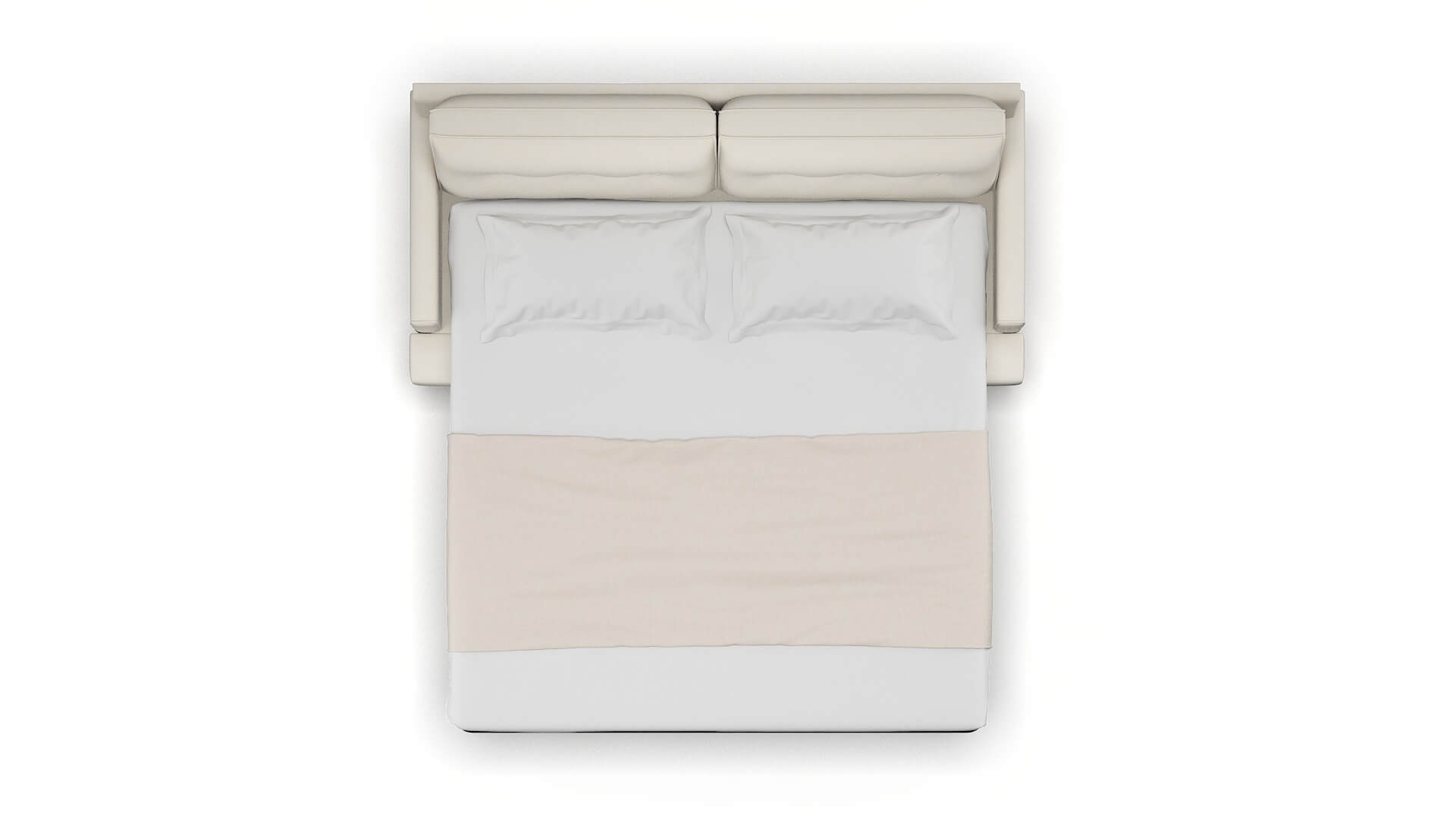 Naples Bungalow Ivory Sofa Sleeper Espresso legs 3