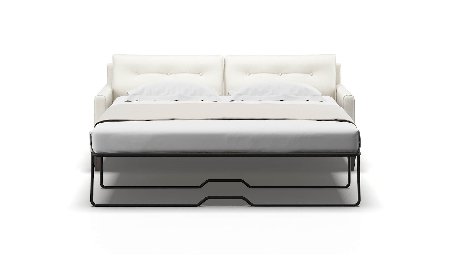 Naples Catalina Ivory Sofa Sleeper Espresso legs 1