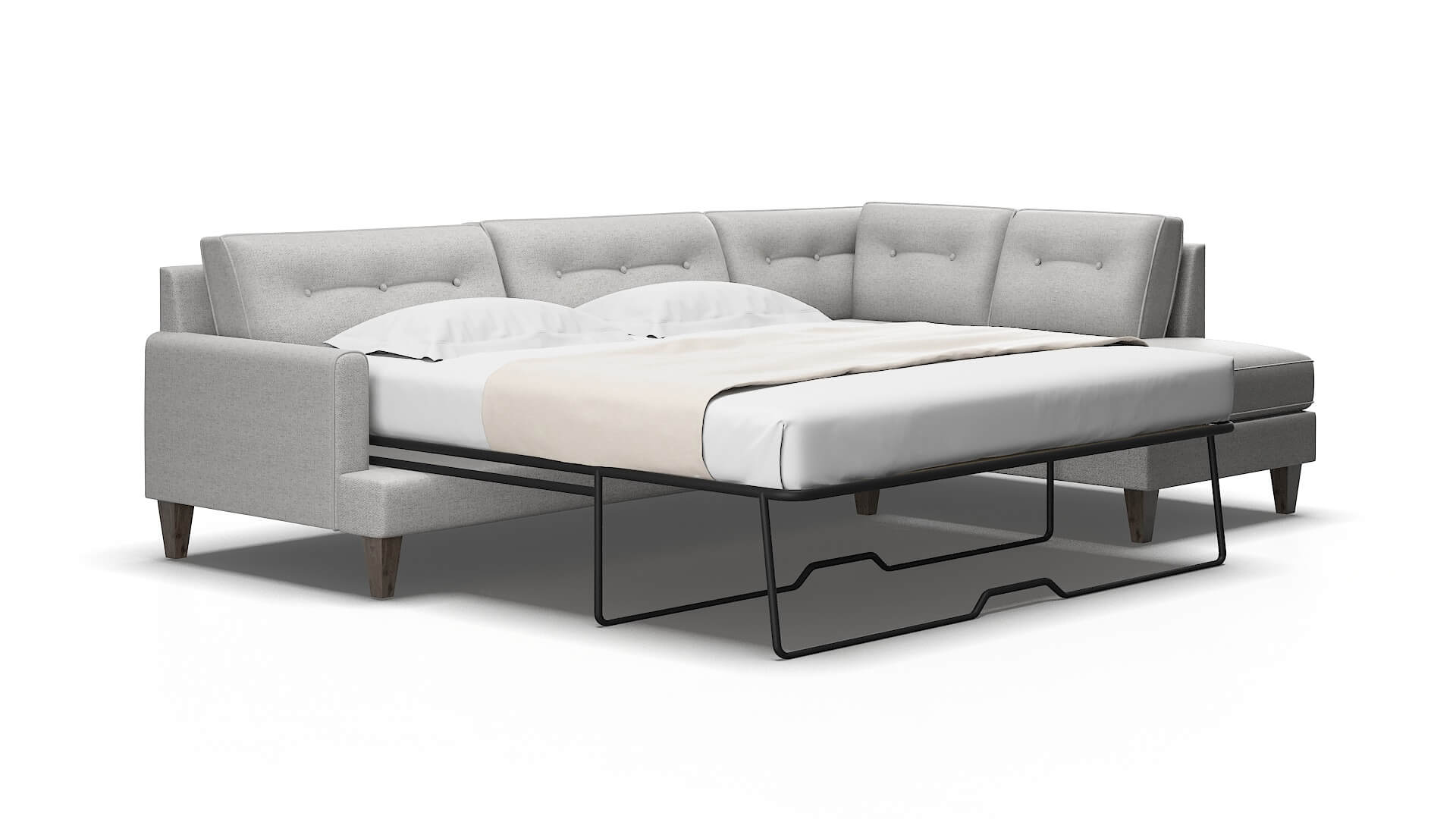 Naples Catalina Silver Panel Sleeper espresso legs 2