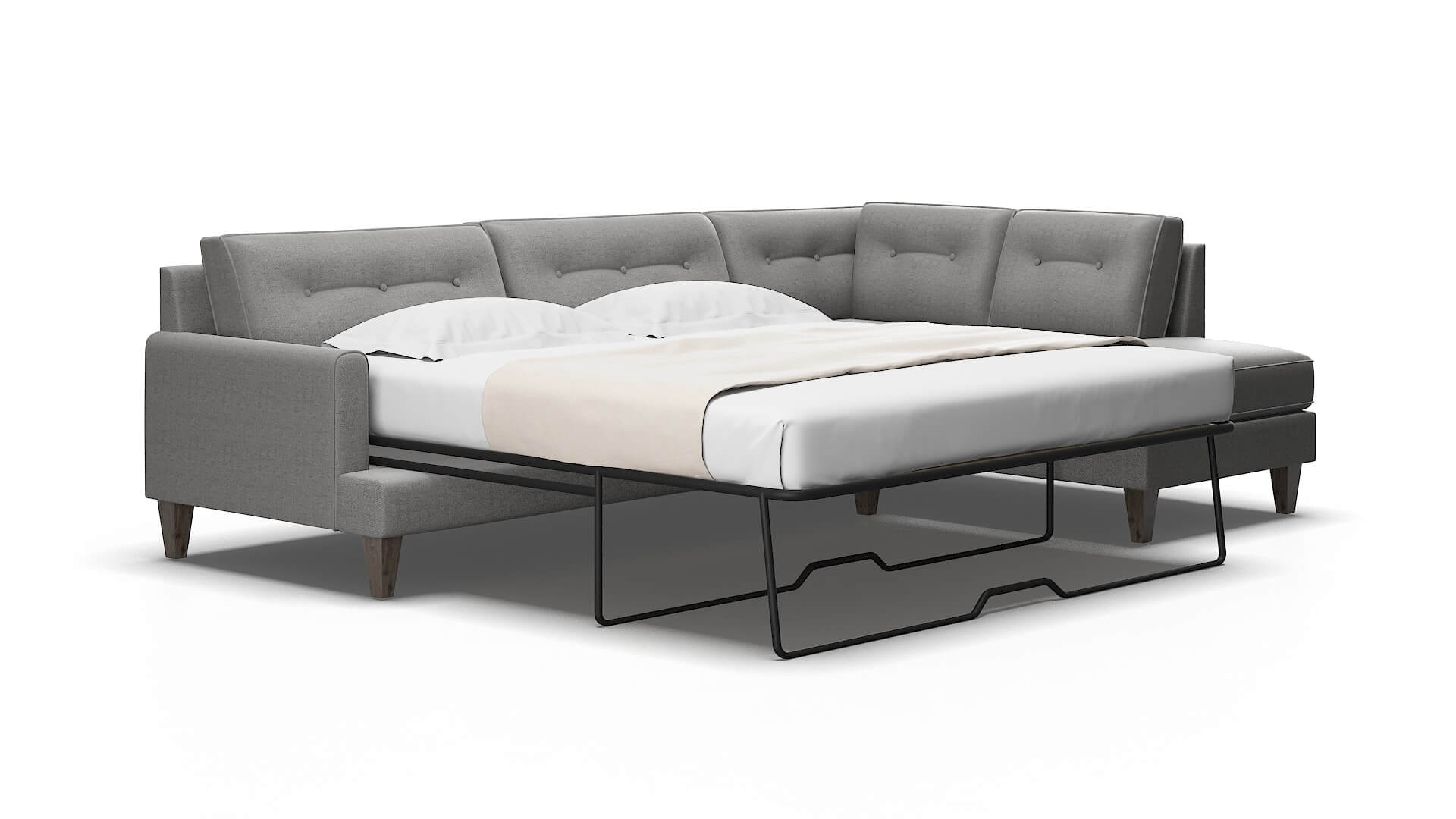 Naples Catalina Steel Panel Sleeper Espresso legs 2