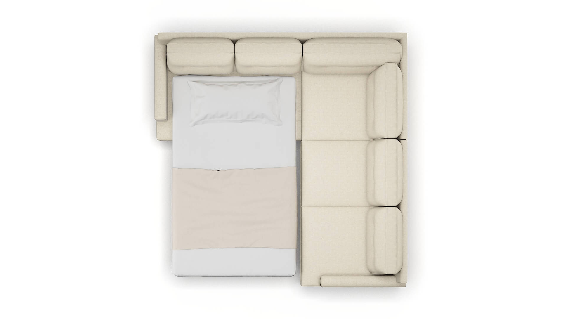 Naples Catalina Wheat Sectional Sleeper Espresso legs 3