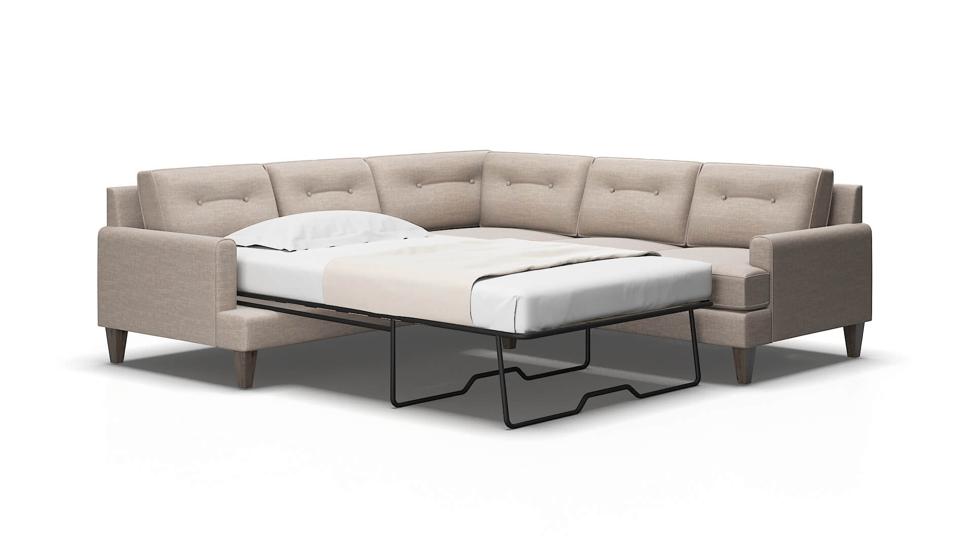 Naples Clyde dolphin Sectional sleeper Espresso Legs  2