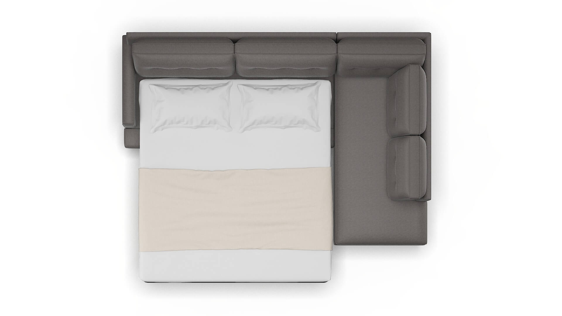 Naples Cosmo Charcoal Panel Sleeper Espresso legs 3