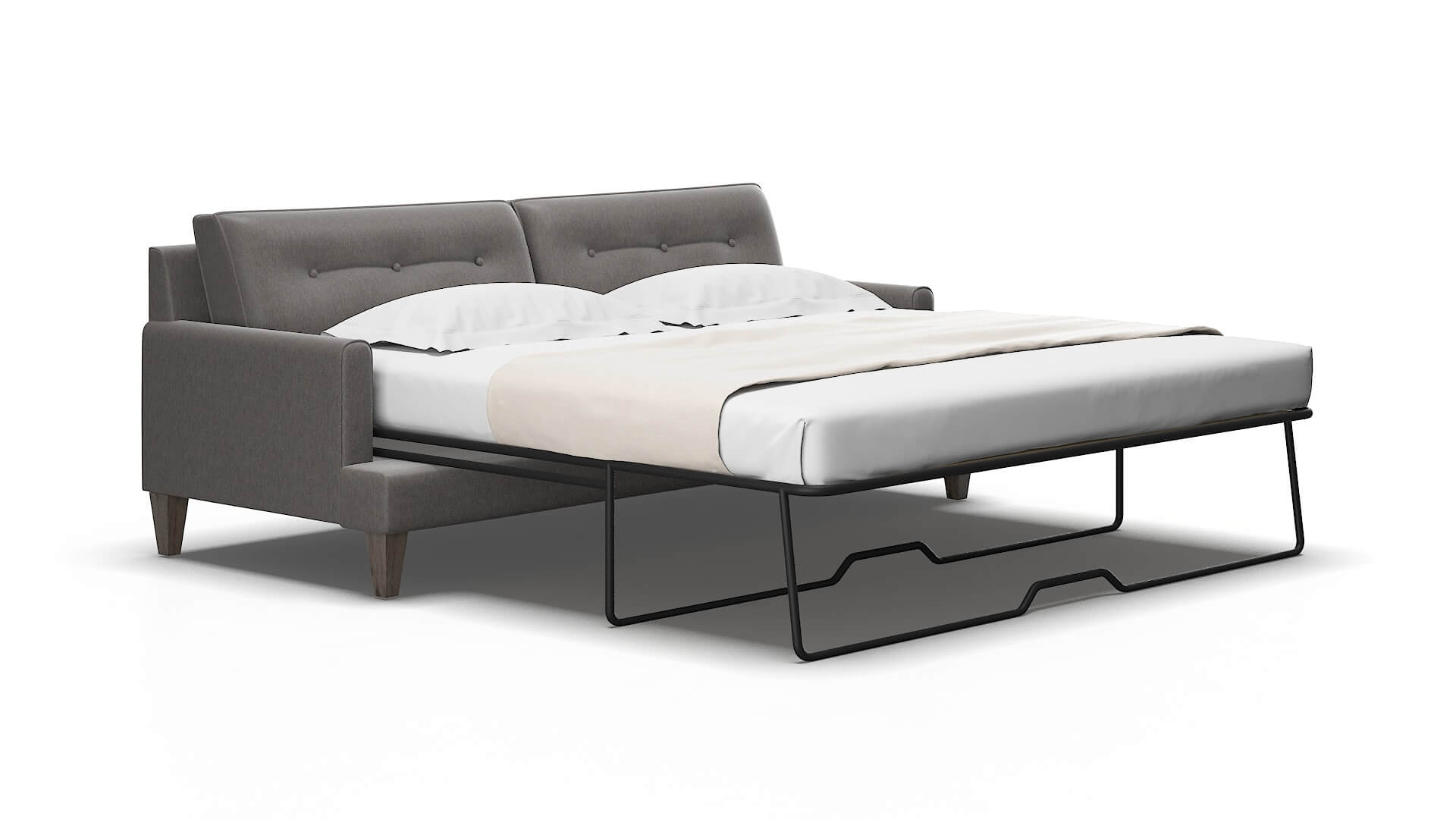 Naples Cosmo charcoal Sofa sleeper Espresso Legs  2