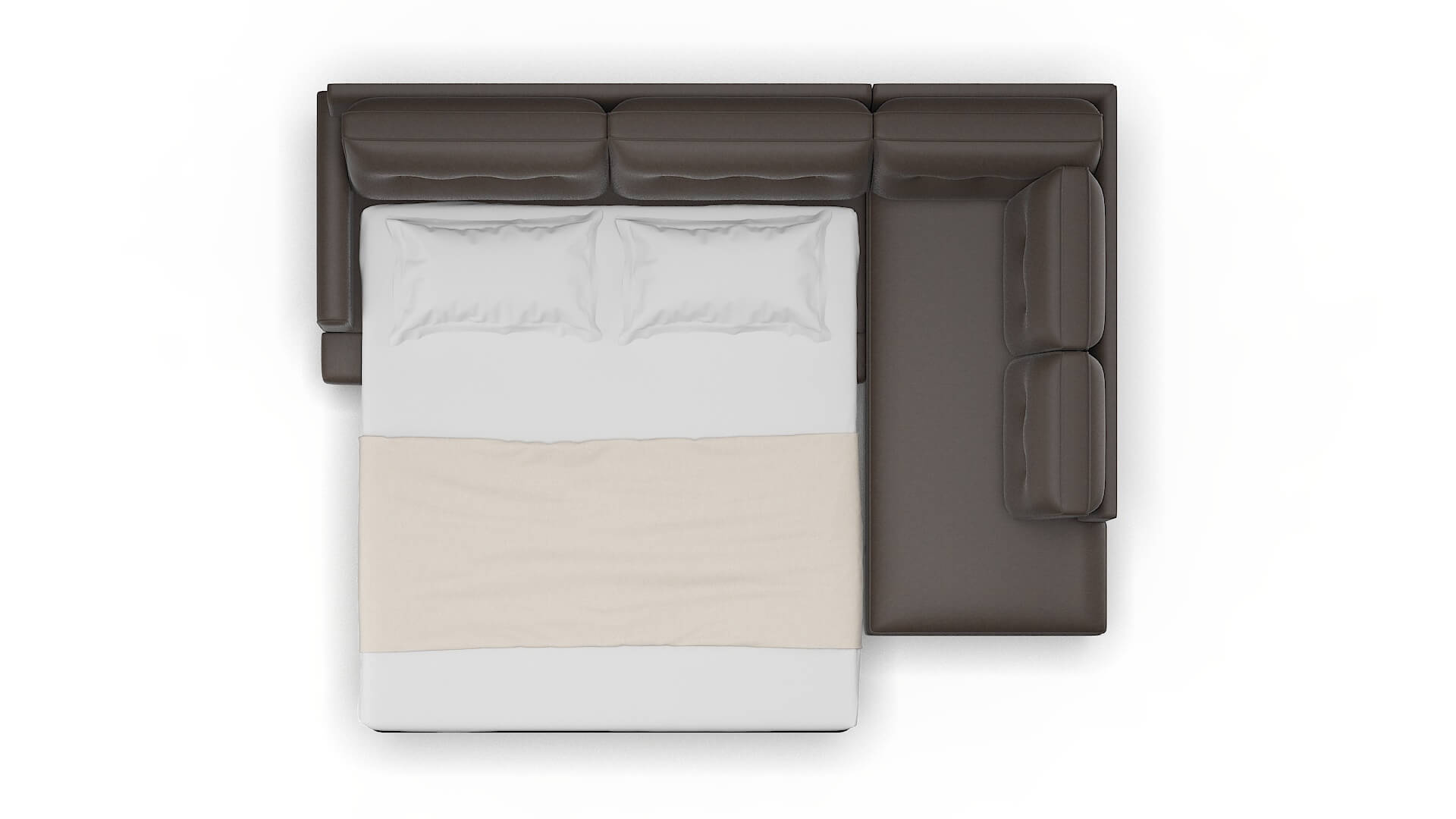 Naples Cosmo Chocolate Panel Sleeper Espresso legs 3