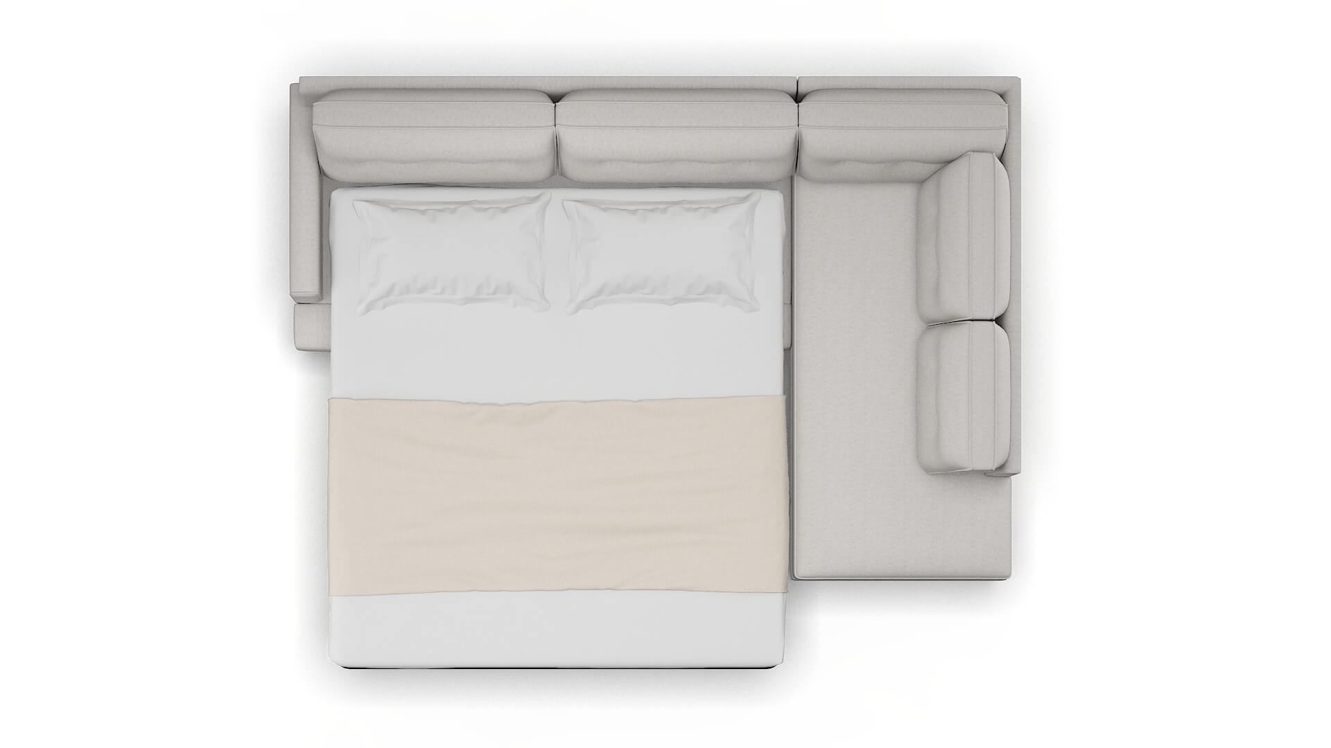 Naples Cosmo Silver Panel Sleeper Espresso legs 3