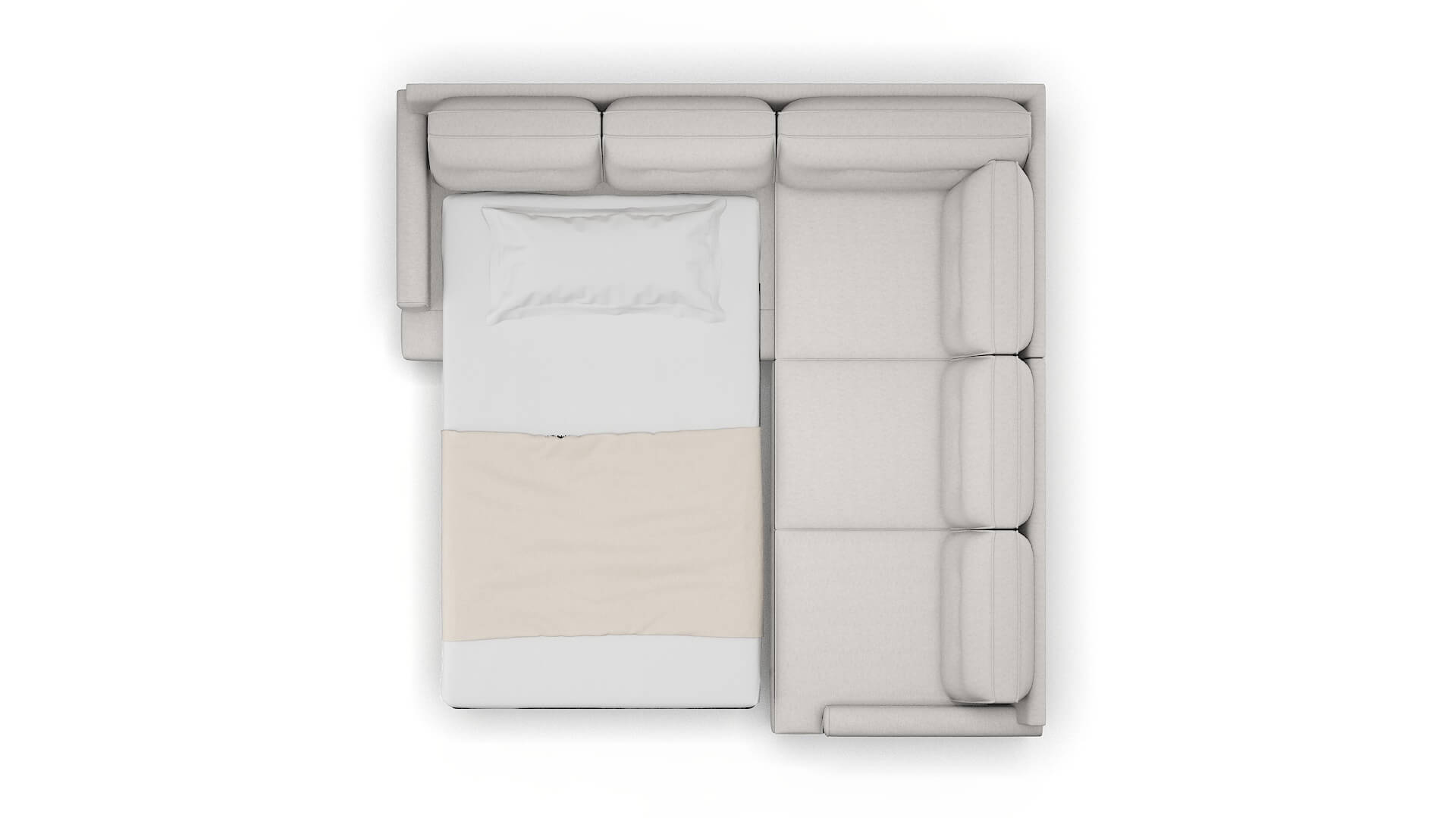 Naples Cosmo Silver Sectional Sleeper Espresso legs 3