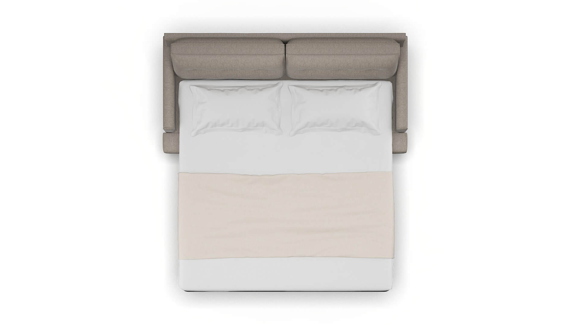 Naples Cosmo Taupe Sofa Sleeper Espresso legs 3