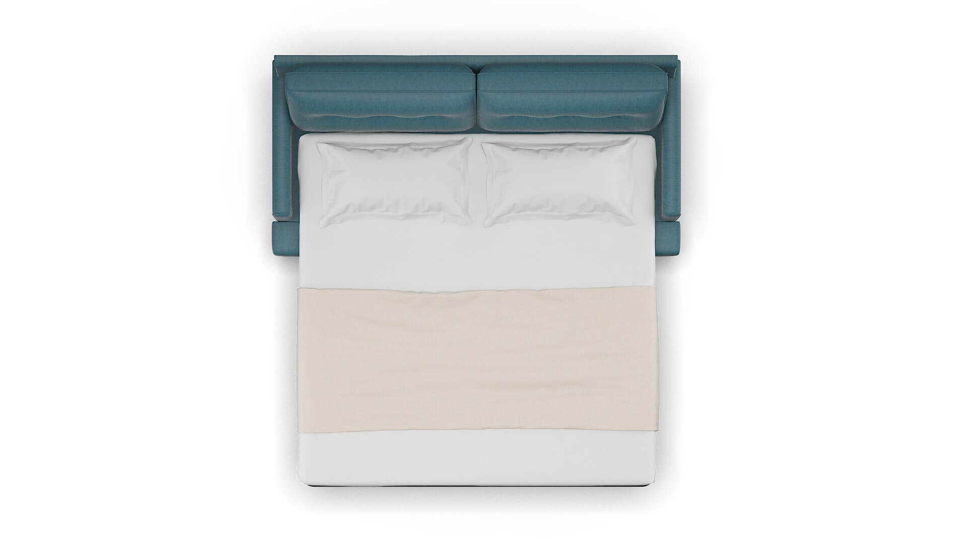 Naples Cosmo Teal Sofa Sleeper Espresso legs 3