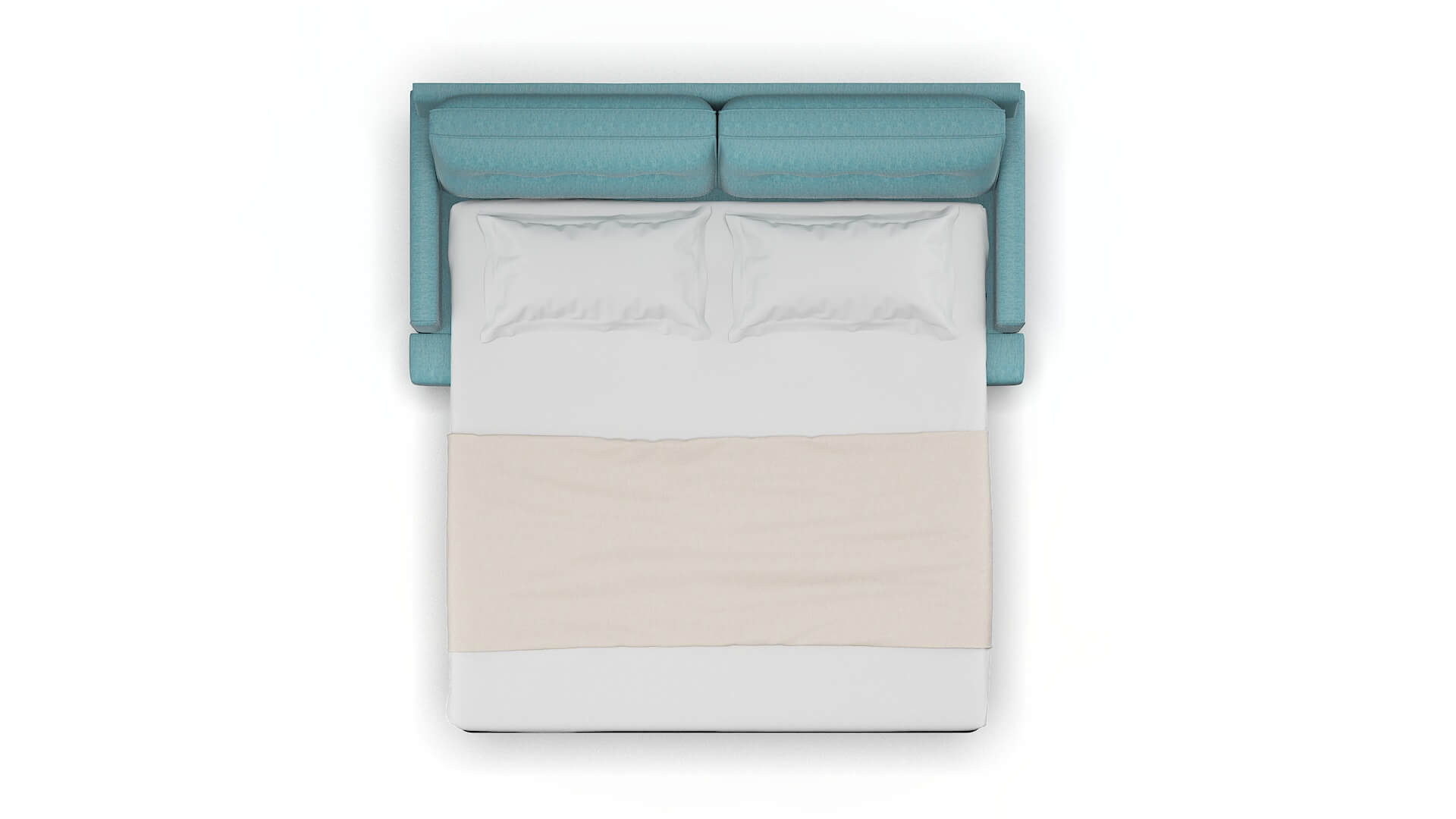 Naples Cosmo Turquoise Sofa Sleeper Espresso legs 3