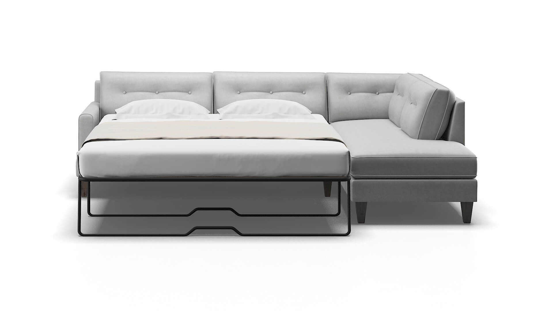 Naples Dawson Platinum Panel Sleeper Espresso legs 1