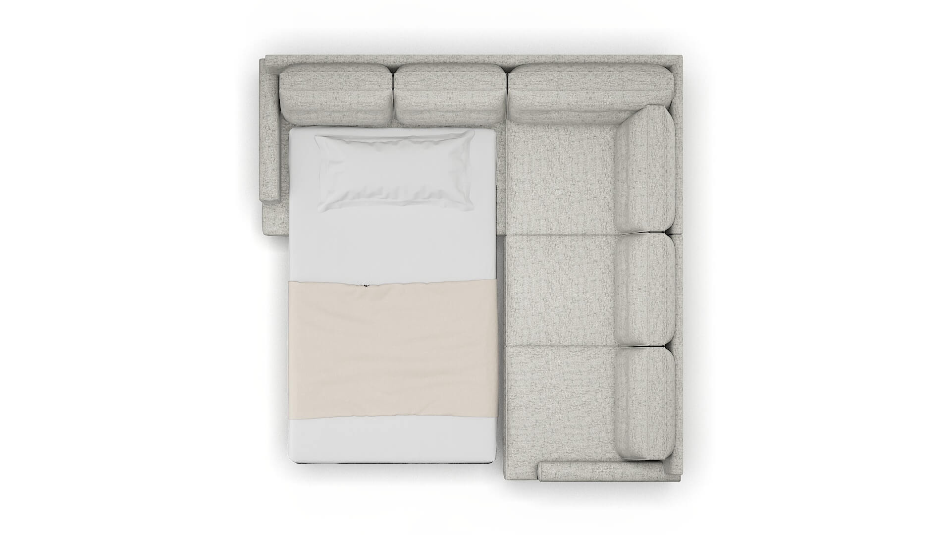 Naples Derby Silver Sectional Sleeper Espresso legs 3