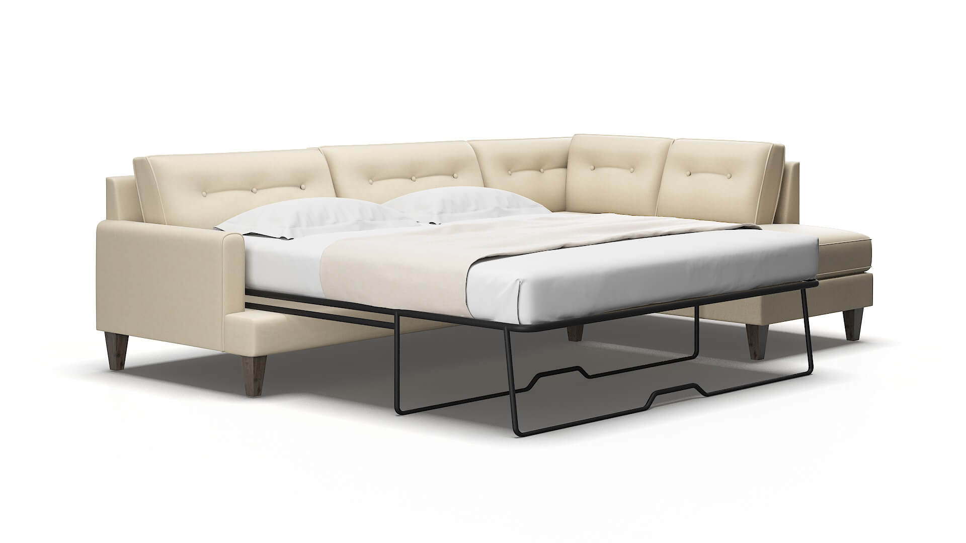 Naples Dream_d Almond Panel Sleeper Espresso legs 2