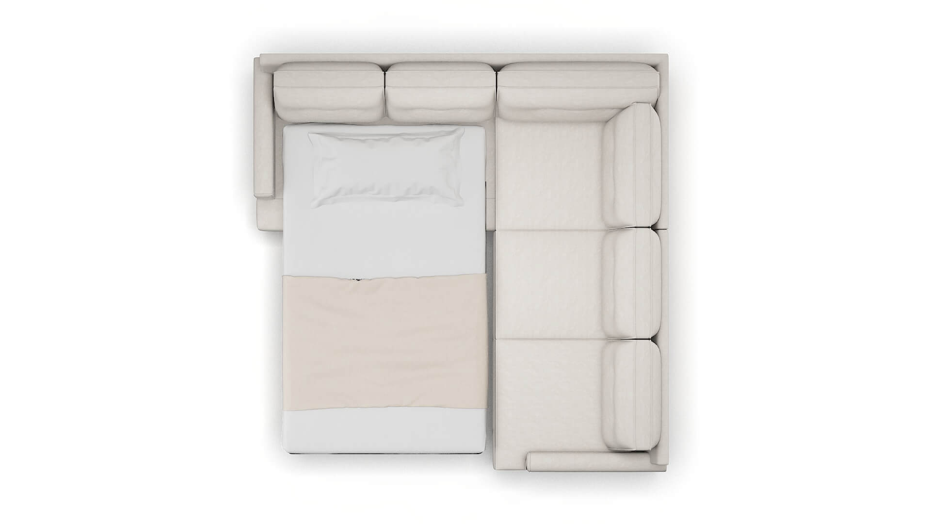 Naples Dream_d Stone Sectional Sleeper Espresso legs 3