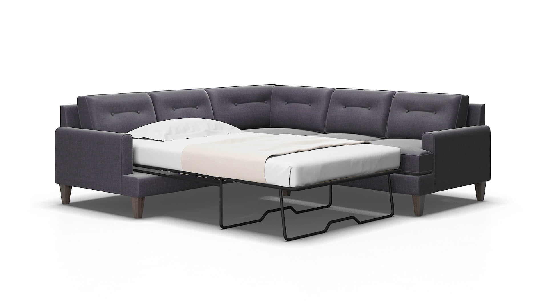 Naples Durham ink Sectional sleeper Espresso Legs  2