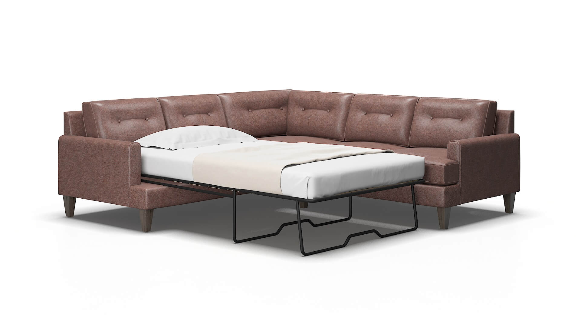 Naples Ford brown Sectional sleeper Espresso Legs  2