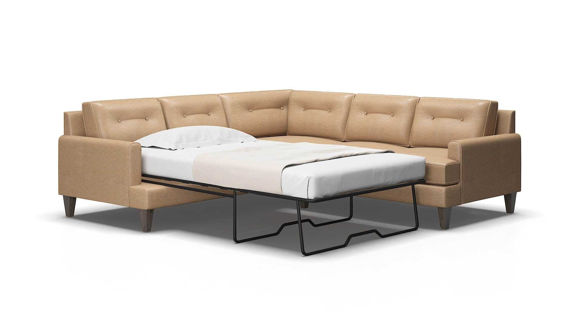 Naples Ford dune Sectional sleeper Espresso Legs  2