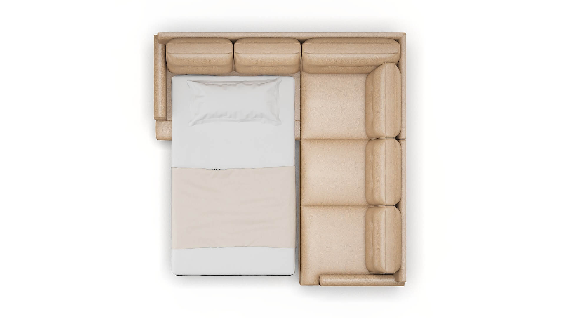 Naples Ford Dune Sectional Sleeper Espresso legs 3