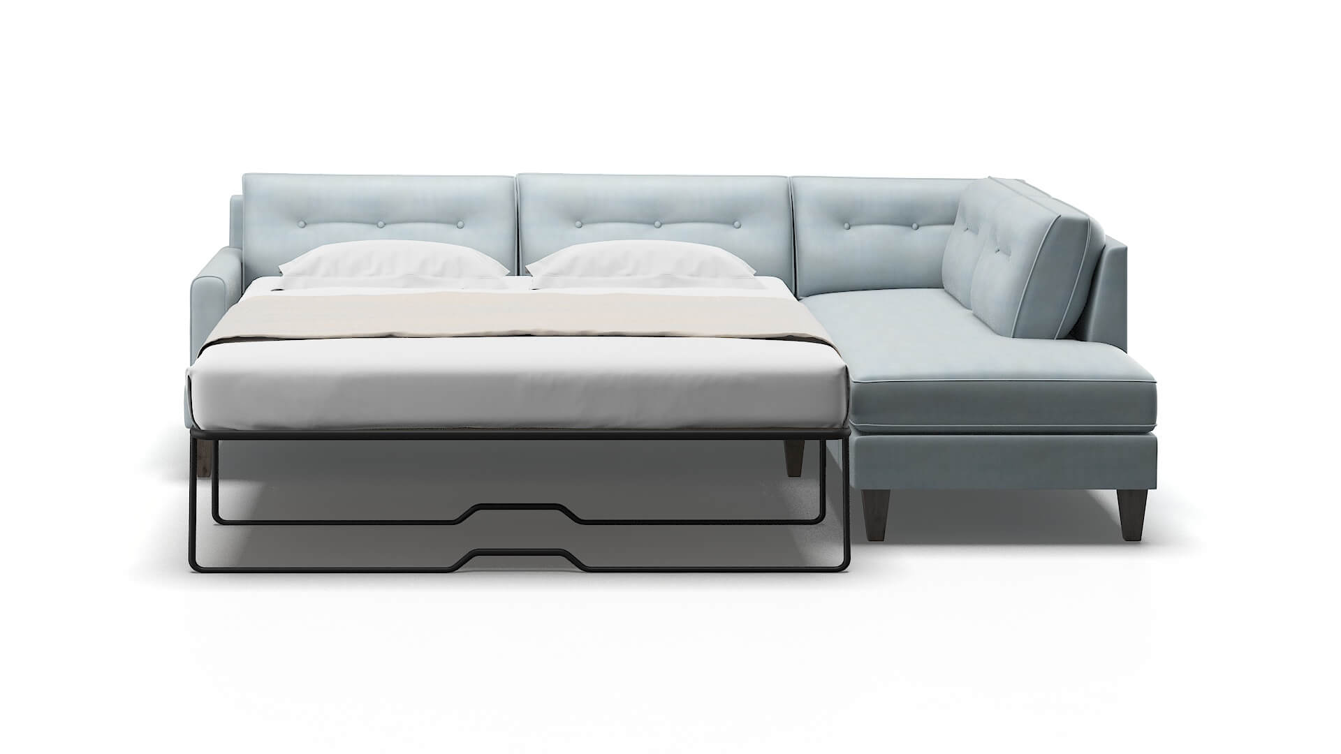 Naples Hathaway Aqua Panel Sleeper Espresso legs 1