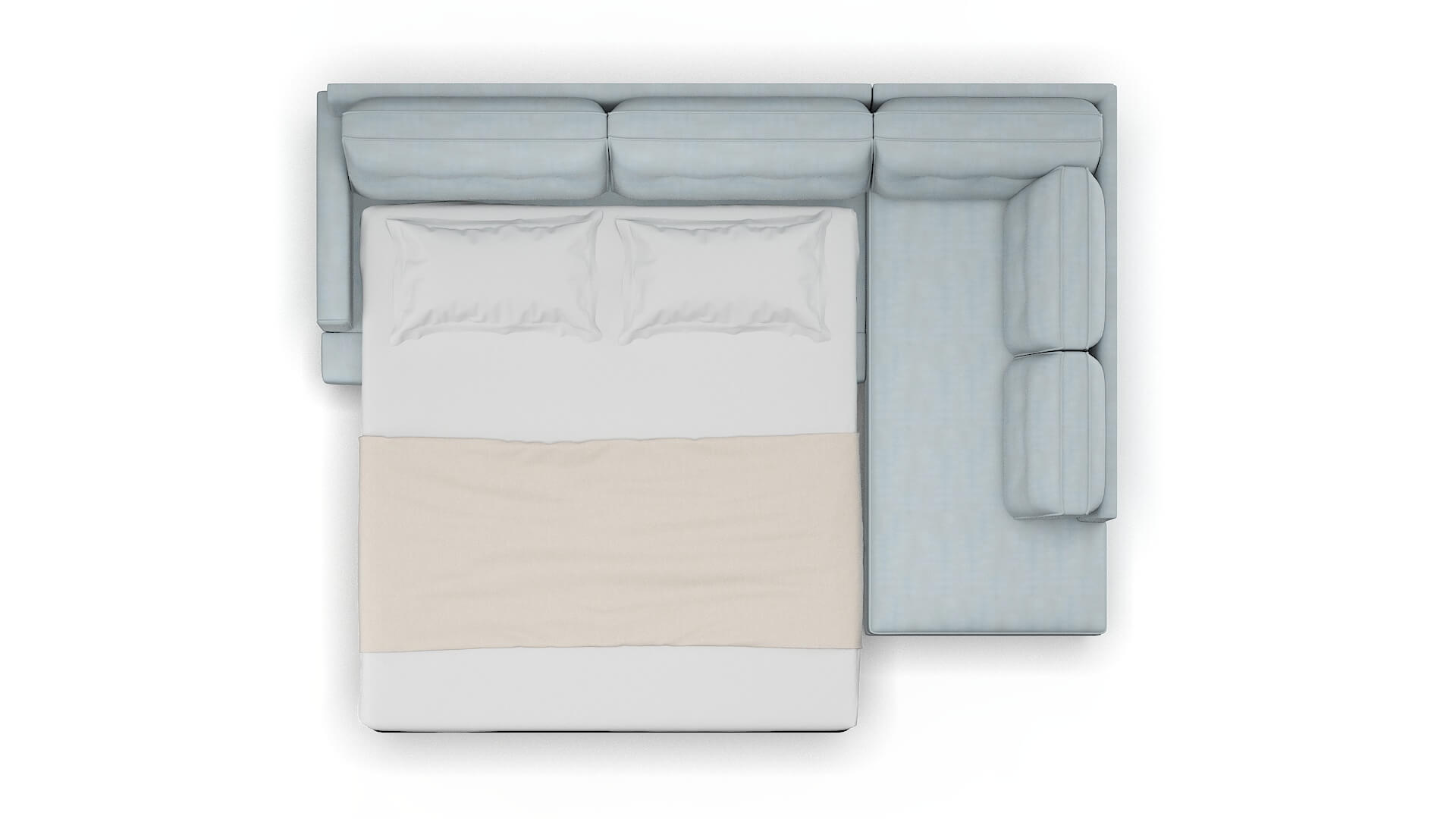 Naples Hathaway Aqua Panel Sleeper Espresso legs 3