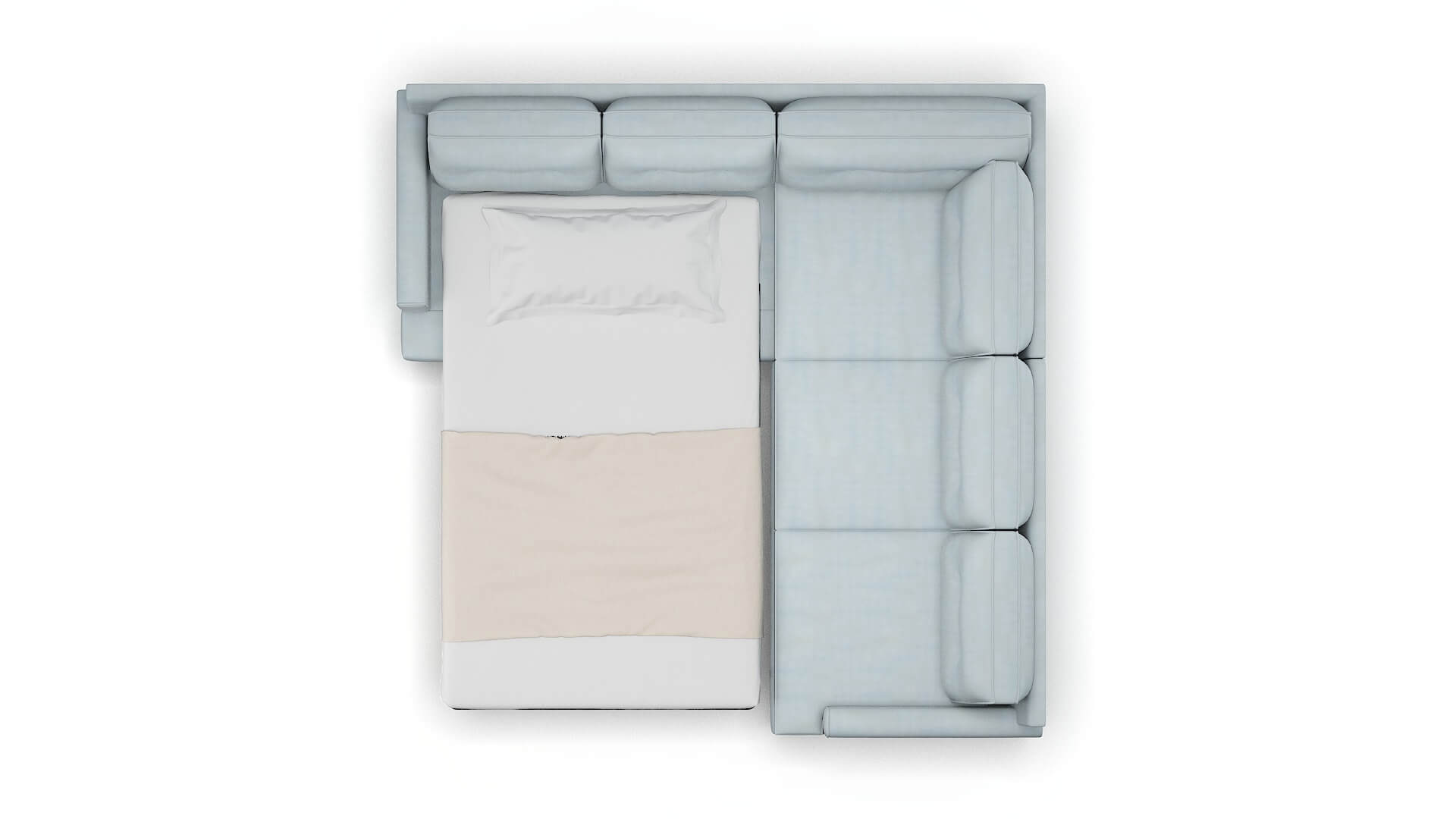 Naples Hathaway Aqua Sectional Sleeper Espresso legs 3