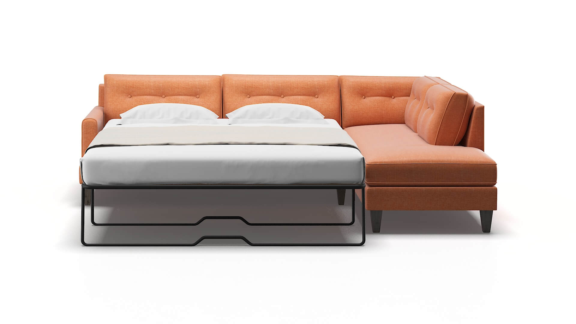 Naples Hepburn Appricot Panel Sleeper Espresso legs 1