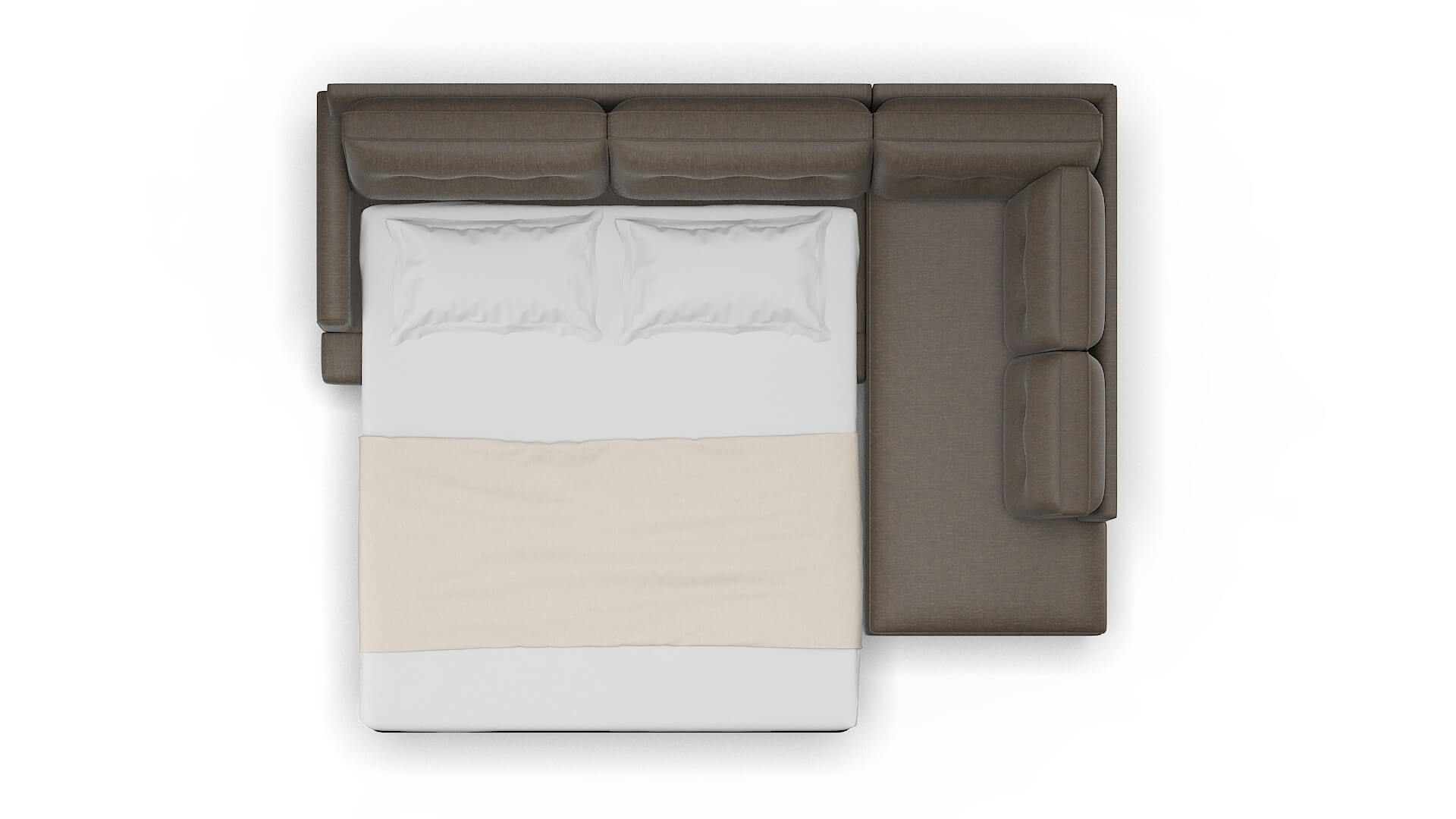 Naples Keylargo Bark Panel Sleeper Espresso legs 3