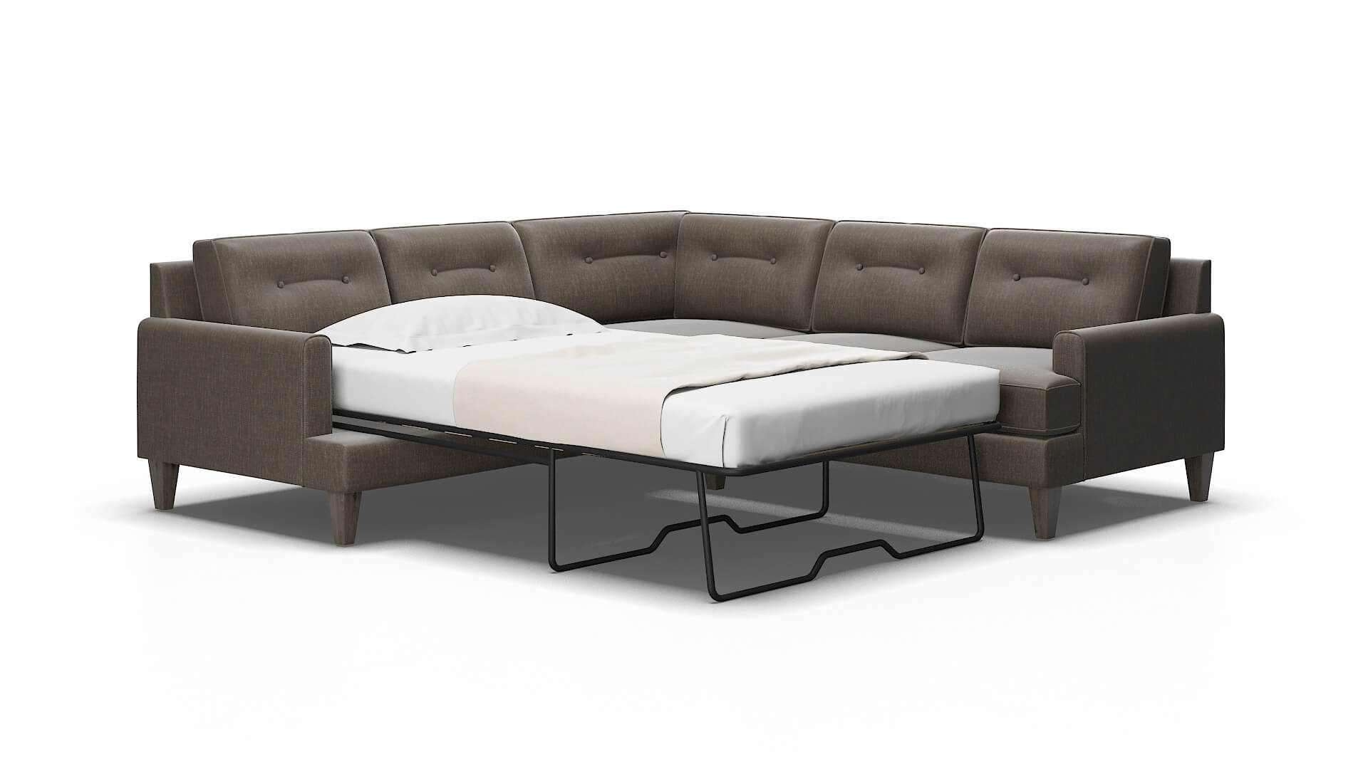 Naples Keylargo bark Sectional sleeper Espresso Legs  2