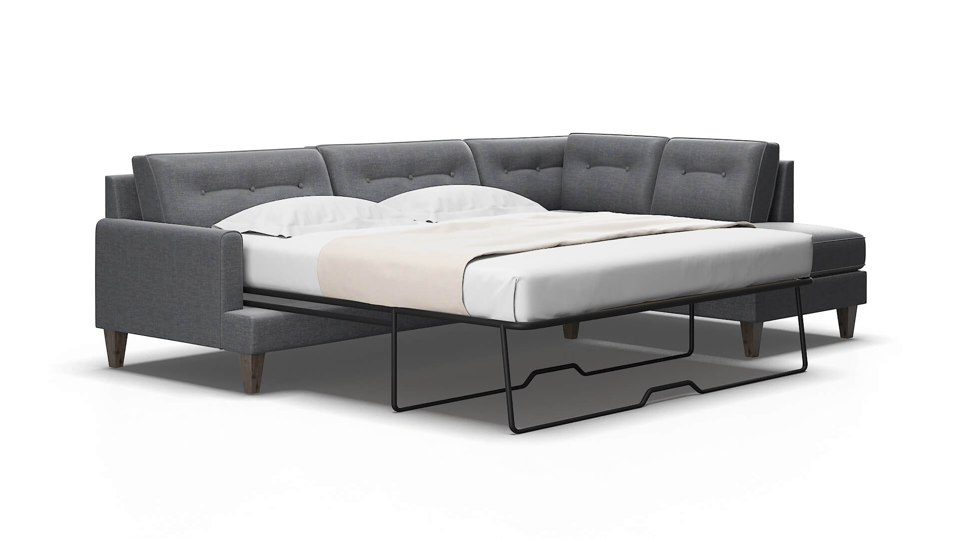 Naples Keylargo graphite Panel sleeper Espresso Legs  2