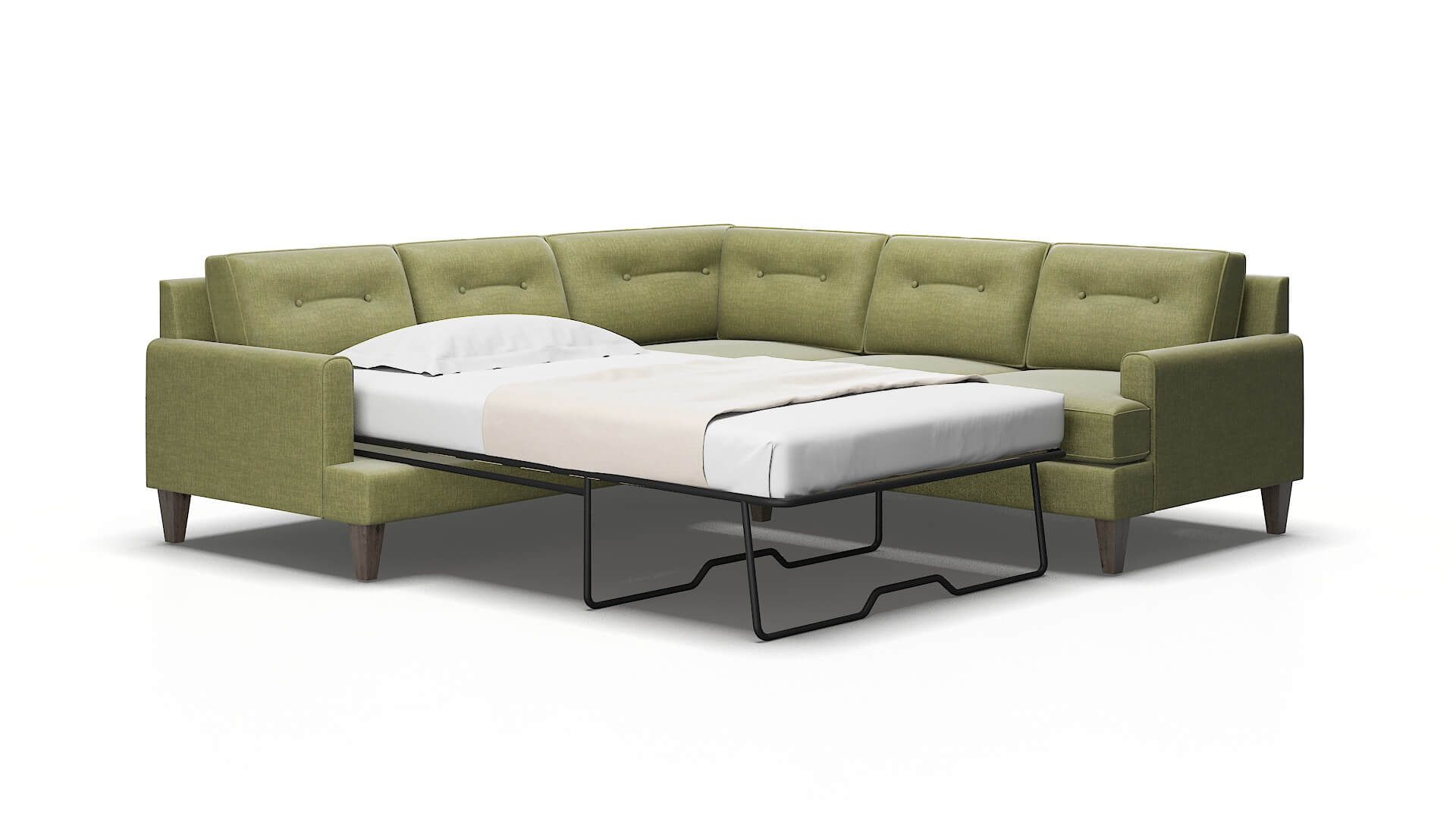 Naples Keylargo grass Sectional sleeper Espresso Legs  2