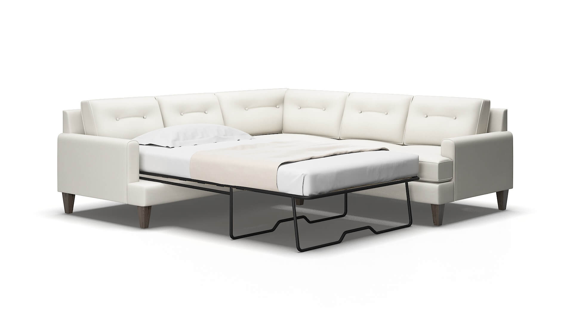 Naples Keylargo oatmeal Sectional sleeper Espresso Legs  2