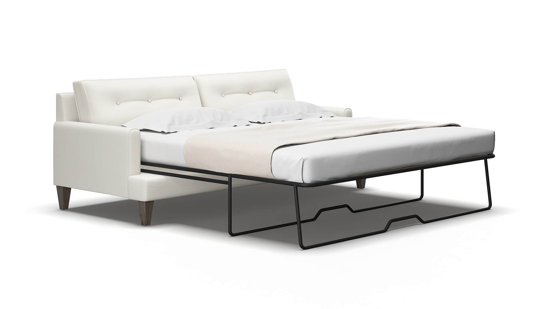 Naples Keylargo Oatmeal Sofa Sleeper Espresso legs 2