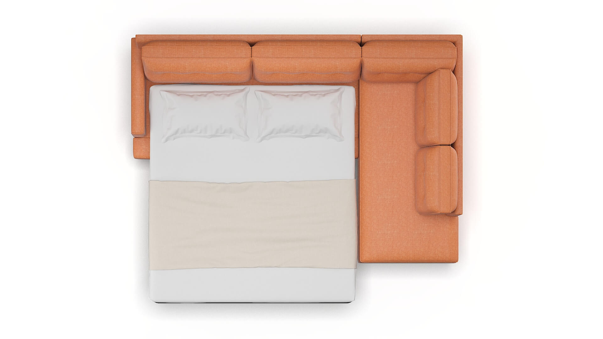 Naples Keylargo Terracotta Panel Sleeper Espresso legs 3