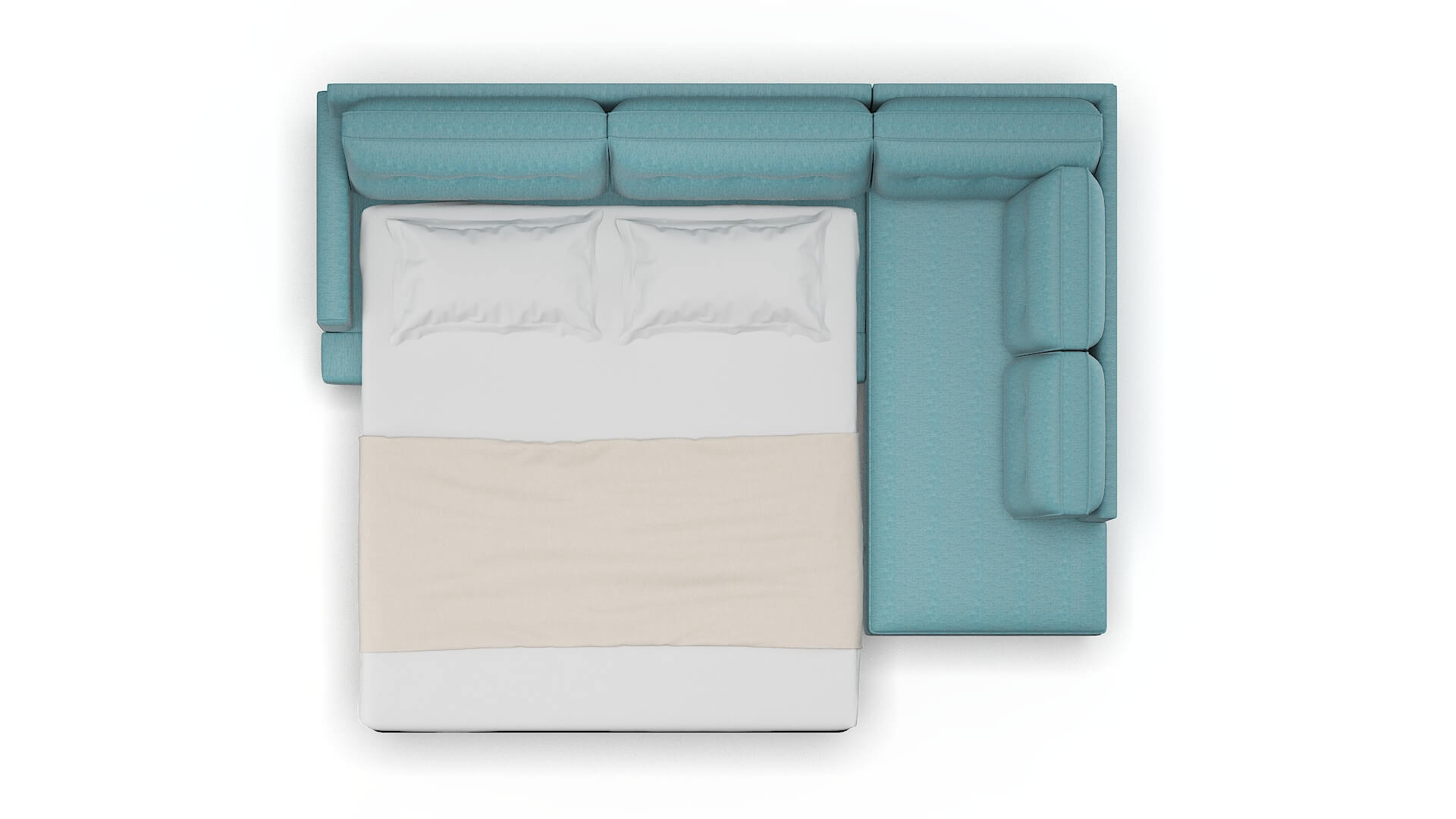 Naples Lana Peacock Panel Sleeper Espresso legs 3