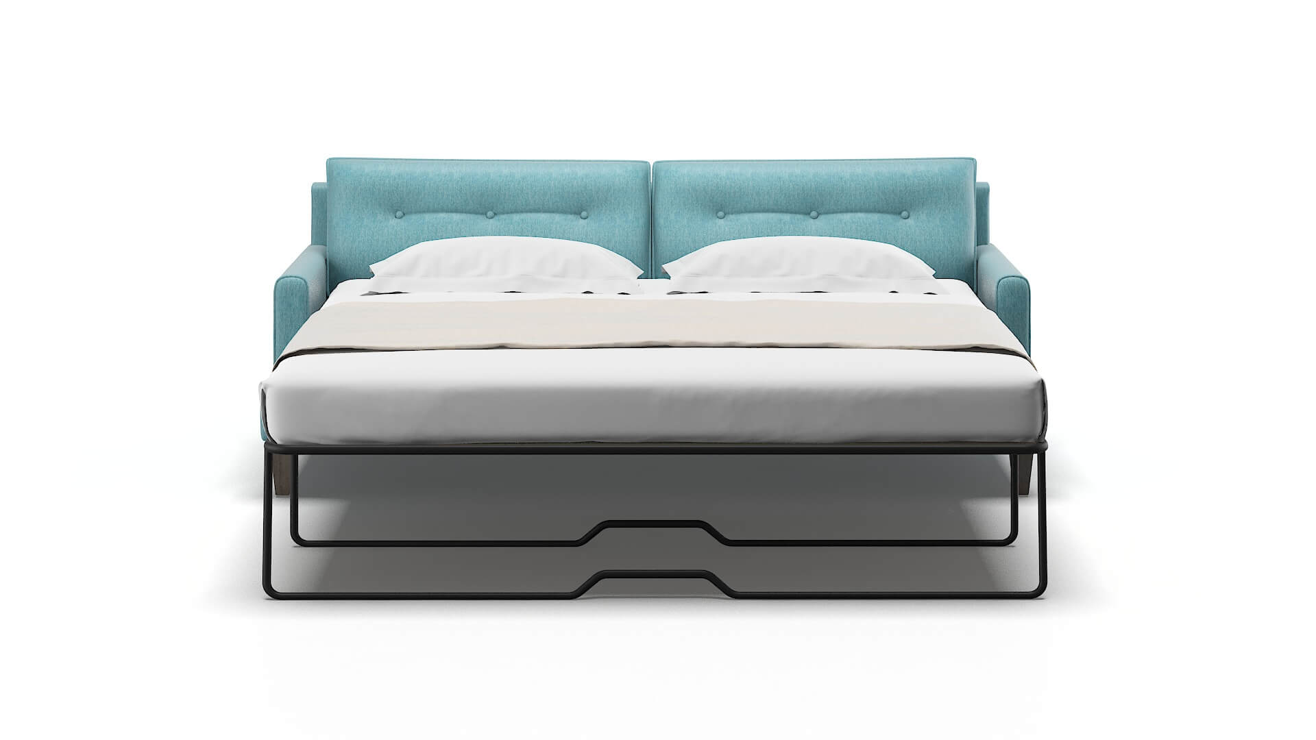 Naples Lana Peacock Sofa Sleeper Espresso legs 1