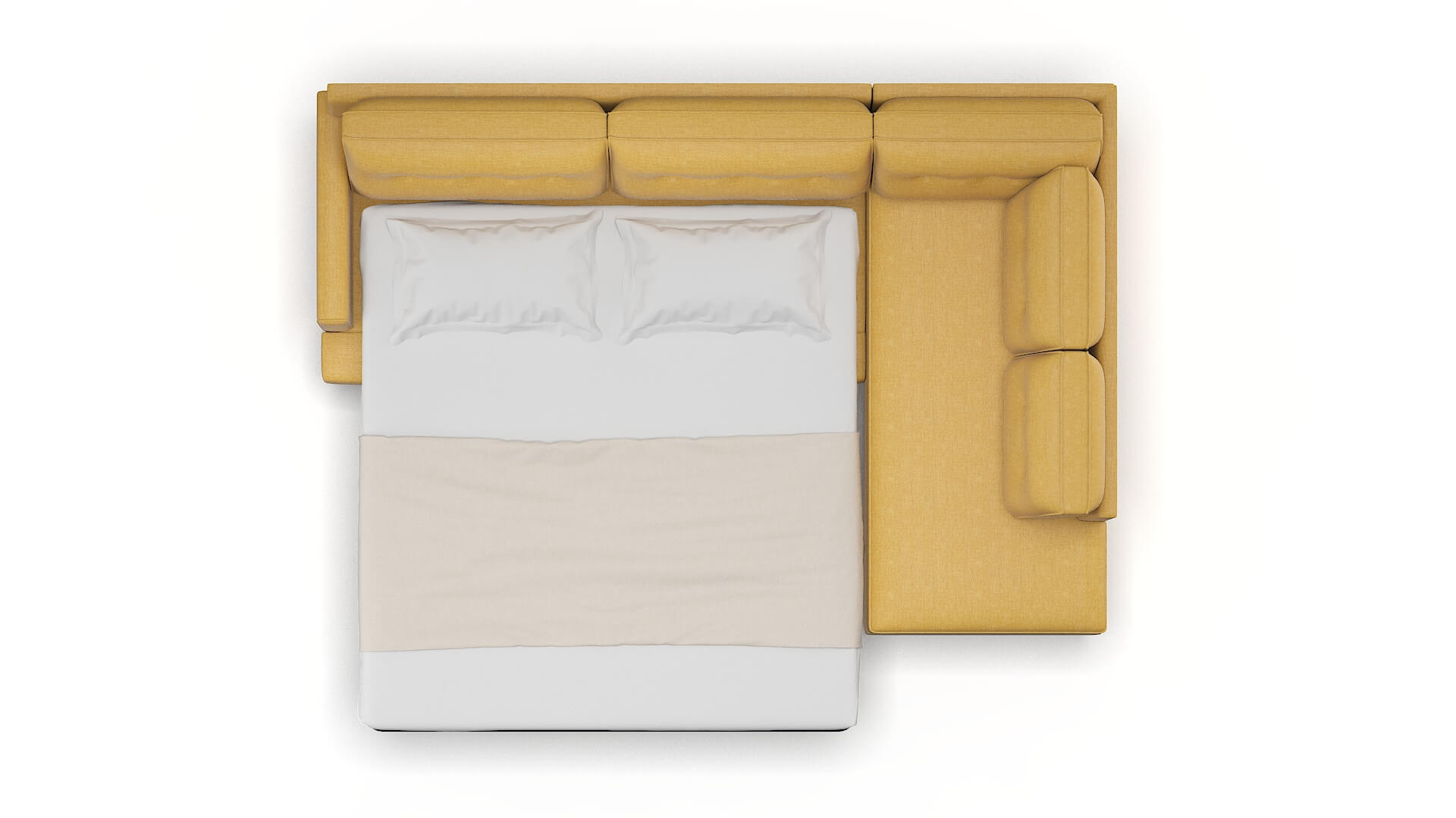 Naples Leslie Saffron Panel Sleeper Espresso legs 3