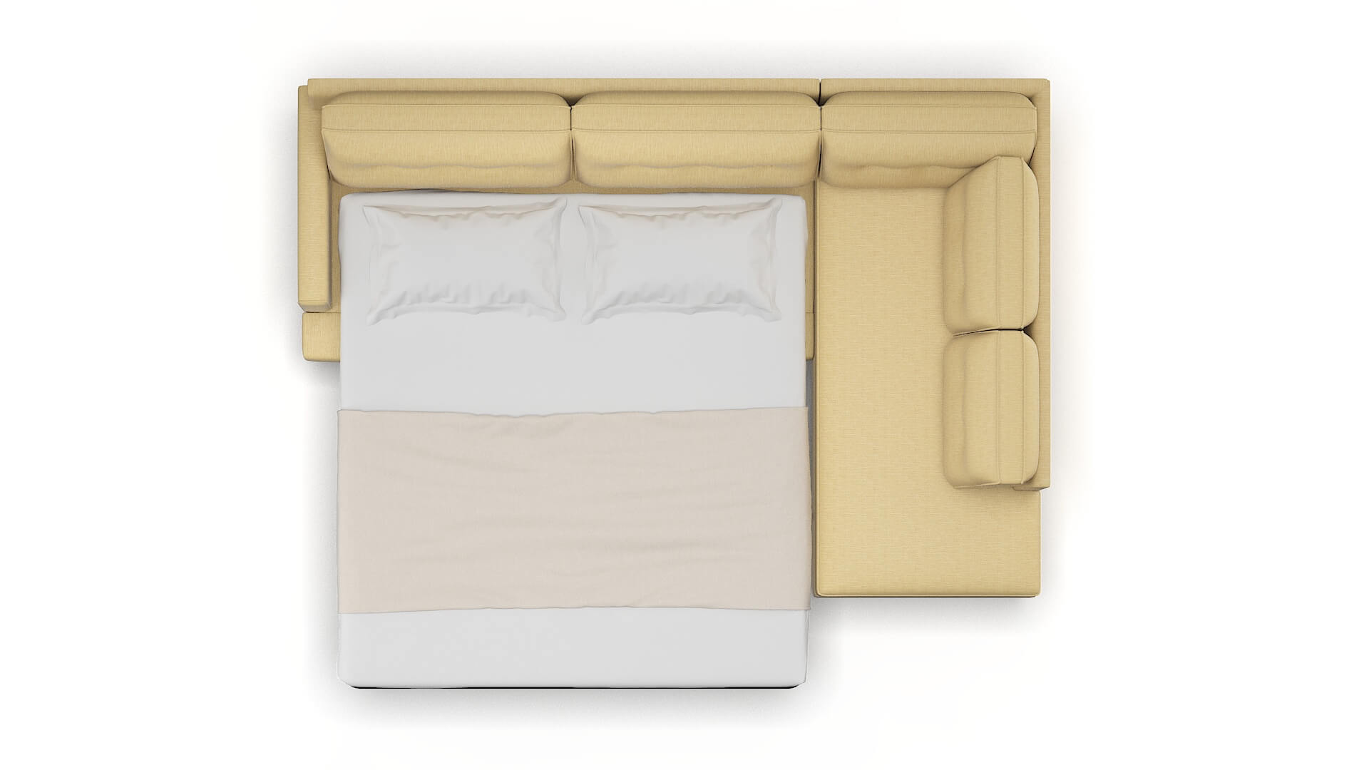 Naples Malibu Maize Panel Sleeper Espresso legs 3